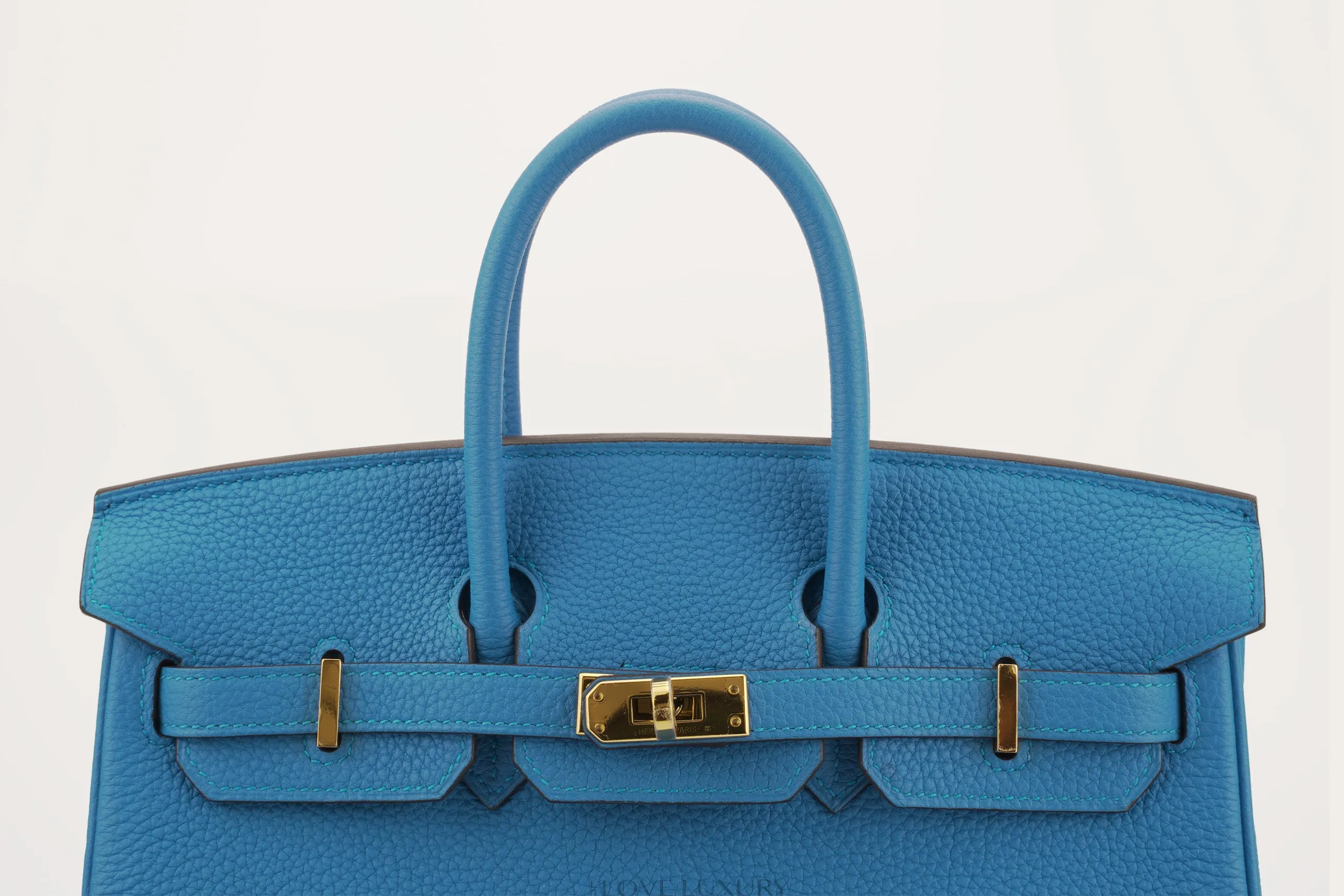 Hermès Birkin 25 Retourne Togo Blue Zanzibar GHW