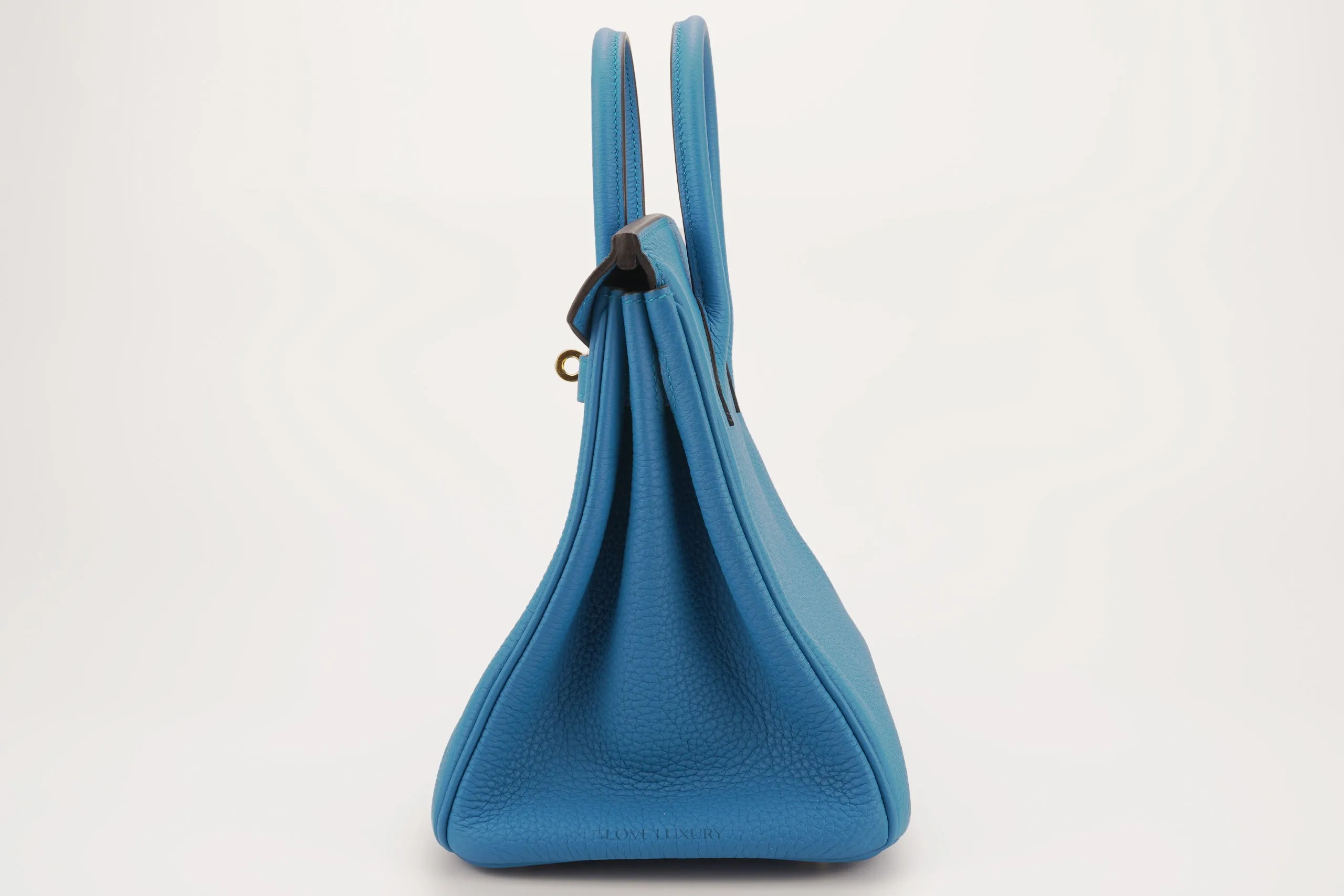 Hermès Birkin 25 Retourne Togo Blue Zanzibar GHW