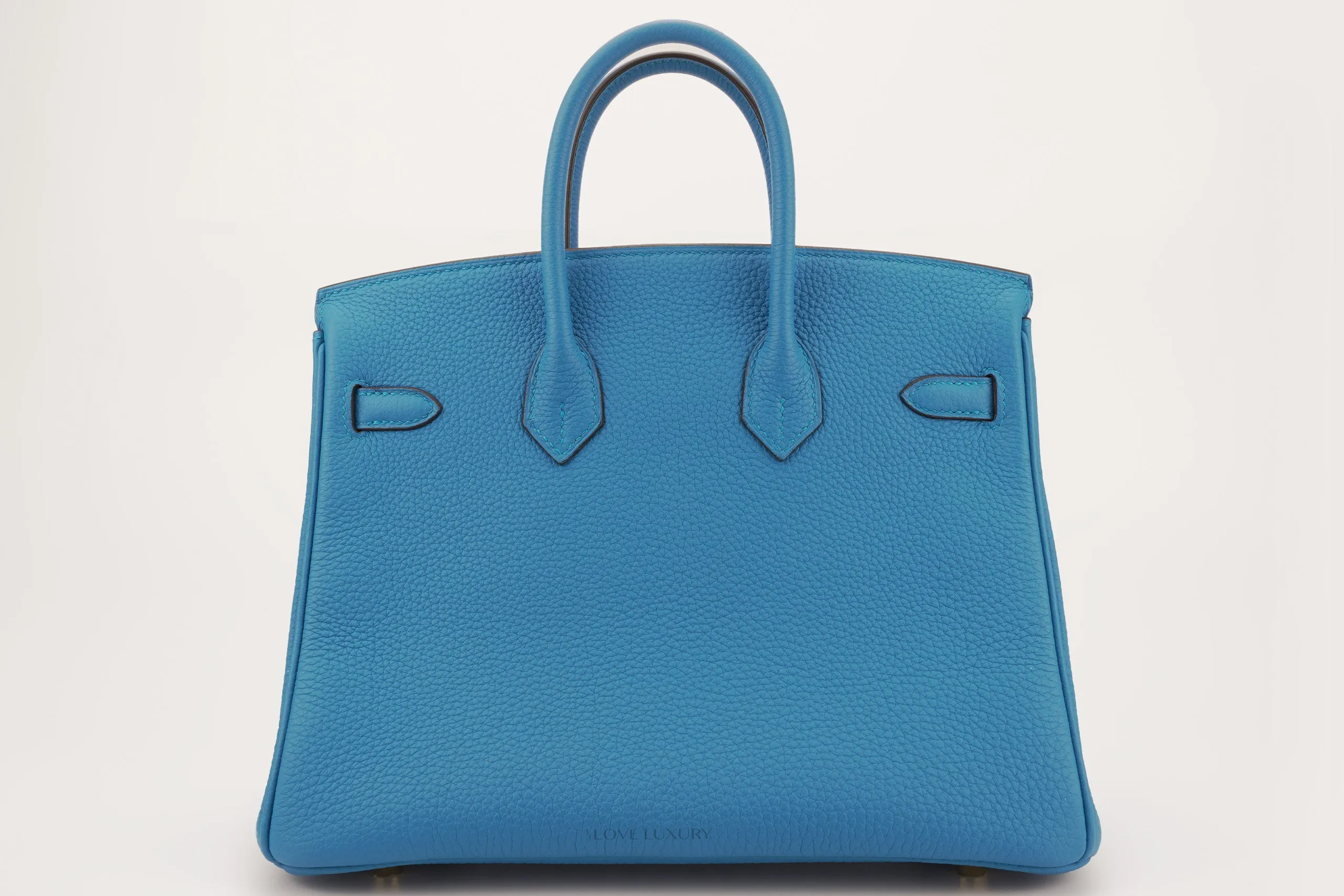 Hermès Birkin 25 Retourne Togo Blue Zanzibar GHW