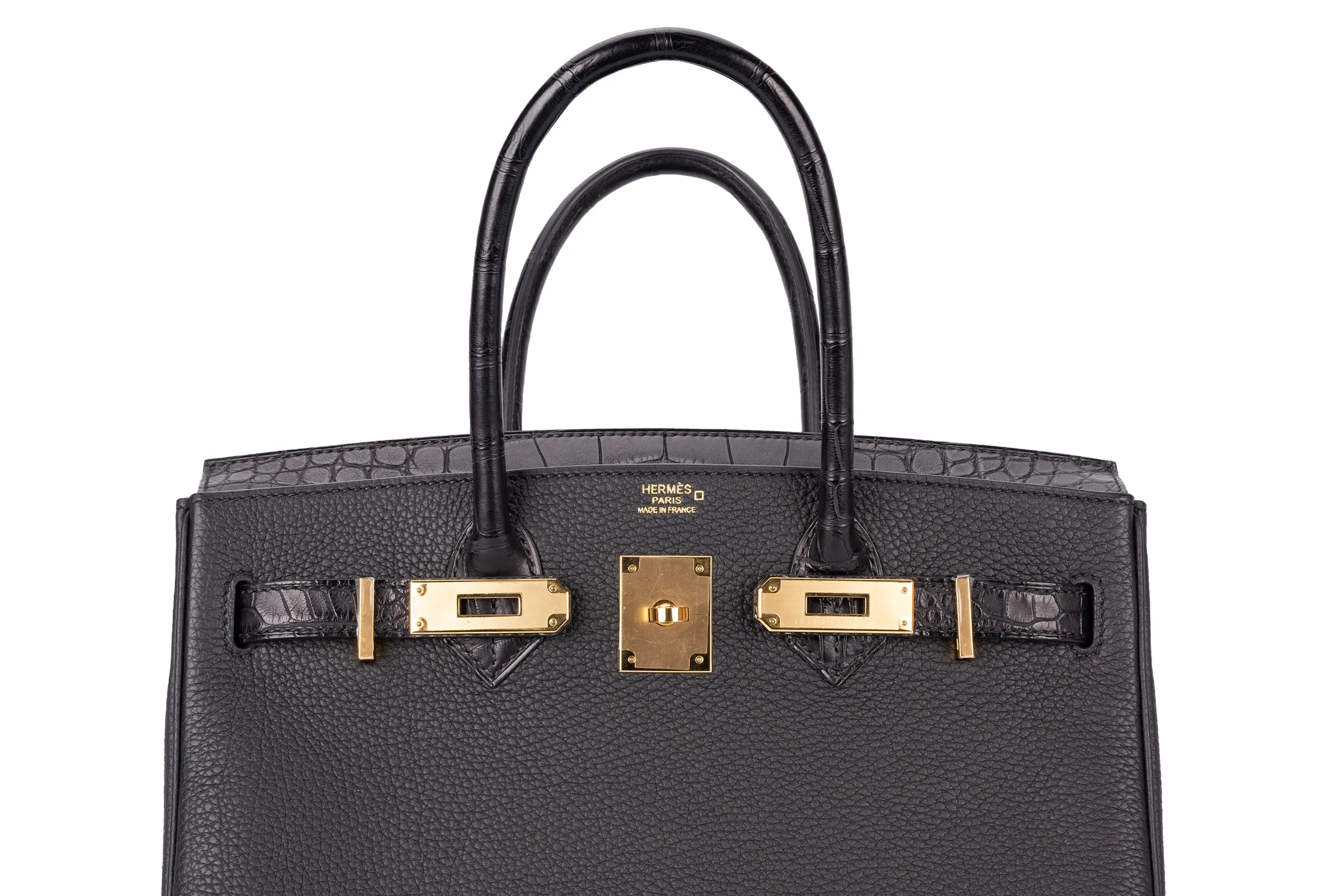 Hermès Birkin 30 Alligator Touch Veau Togo Black GHW