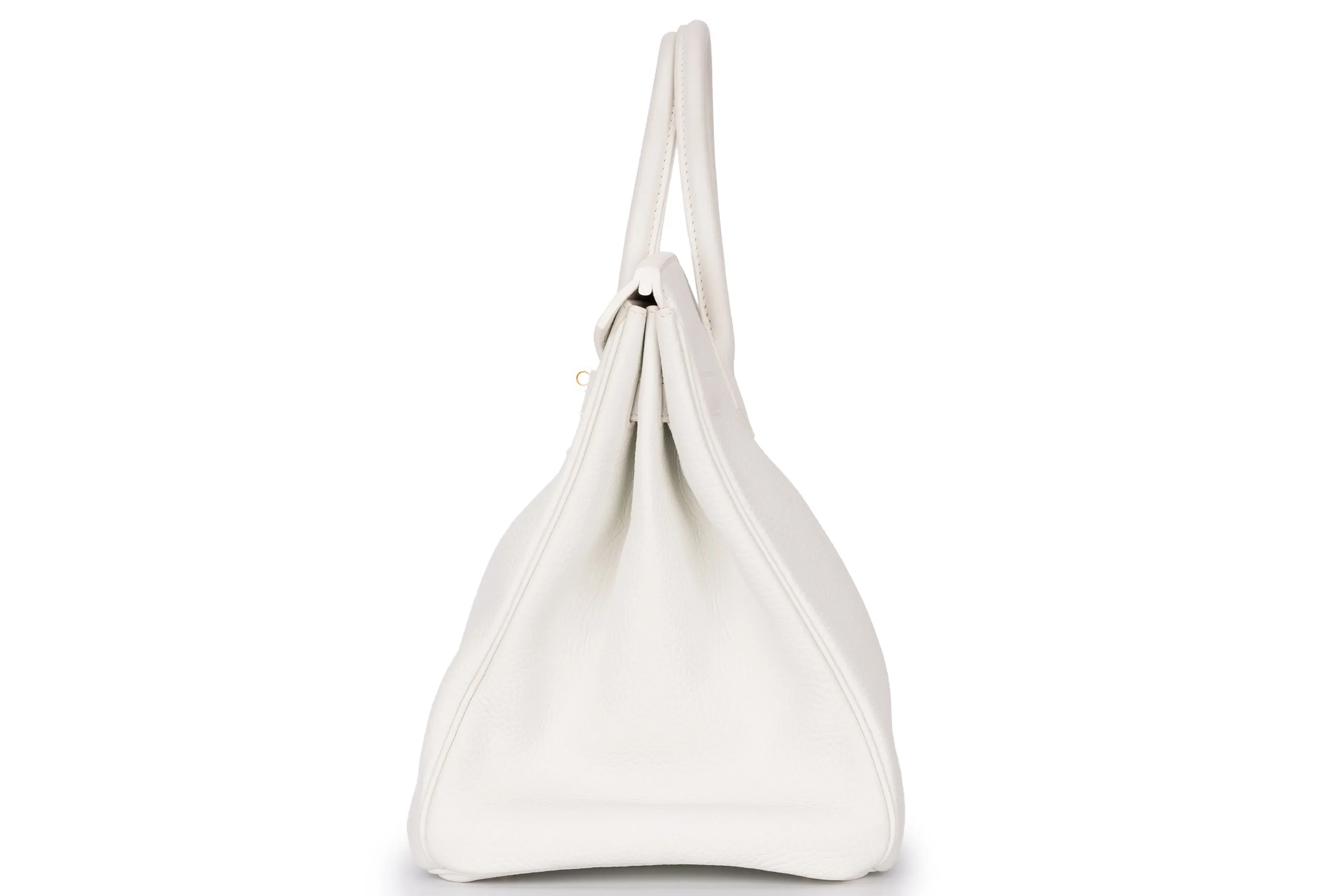 Hermès Birkin 35 Retourne Clemence White GHW