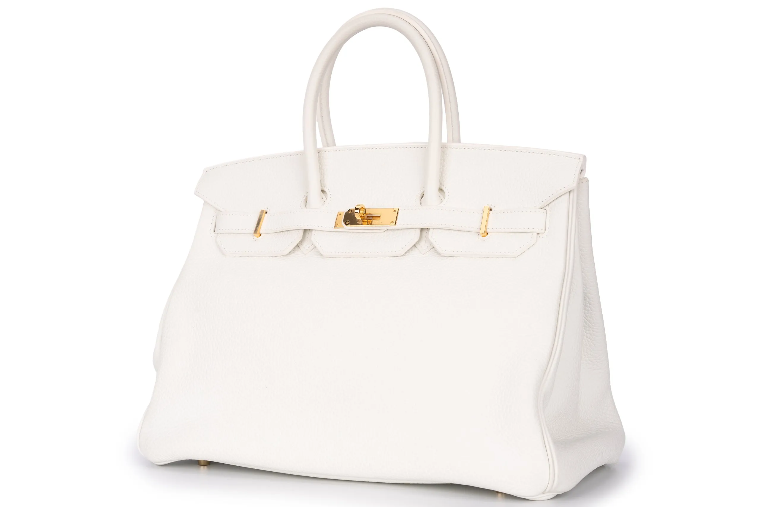 Hermès Birkin 35 Retourne Clemence White GHW