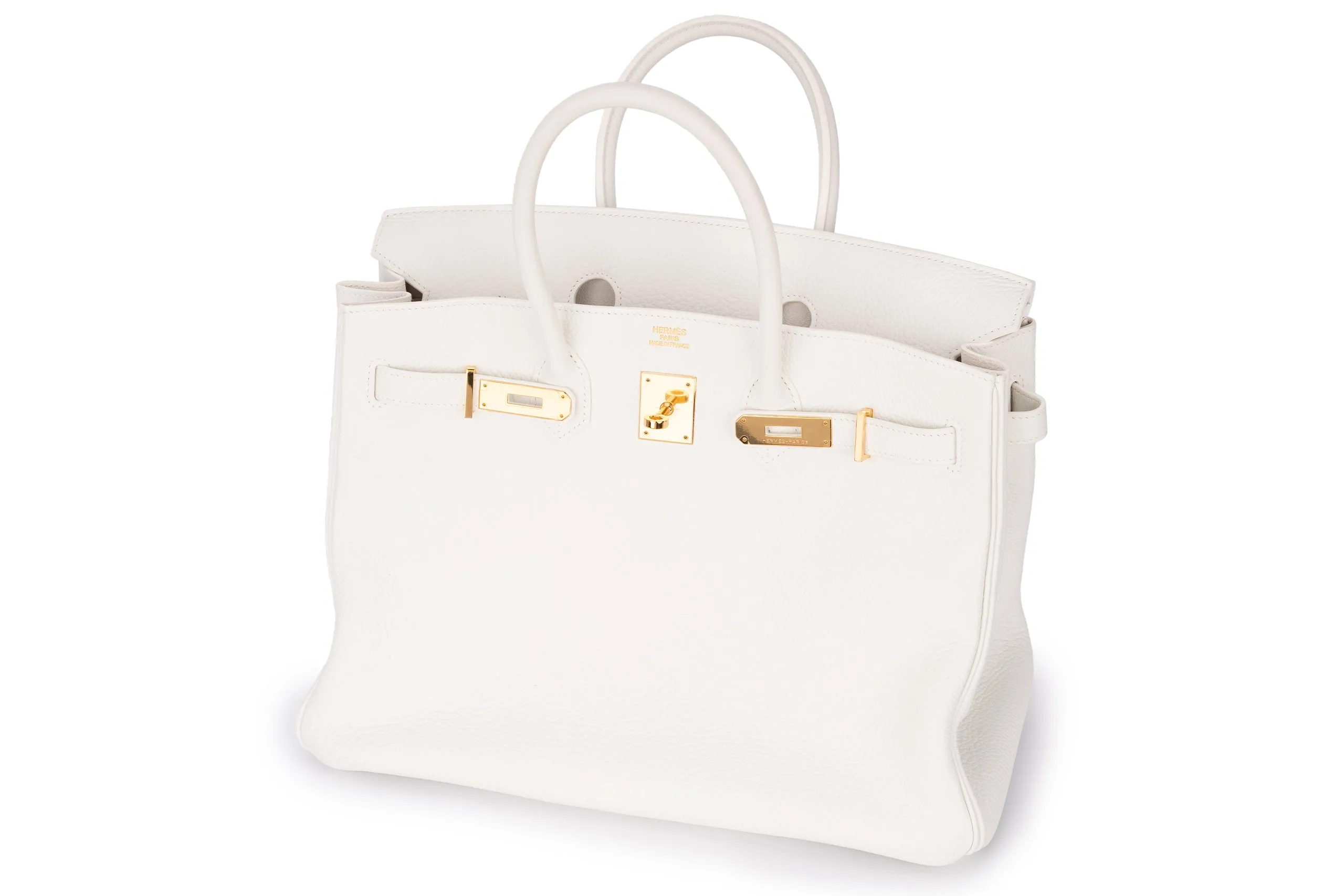 Hermès Birkin 35 Retourne Clemence White GHW