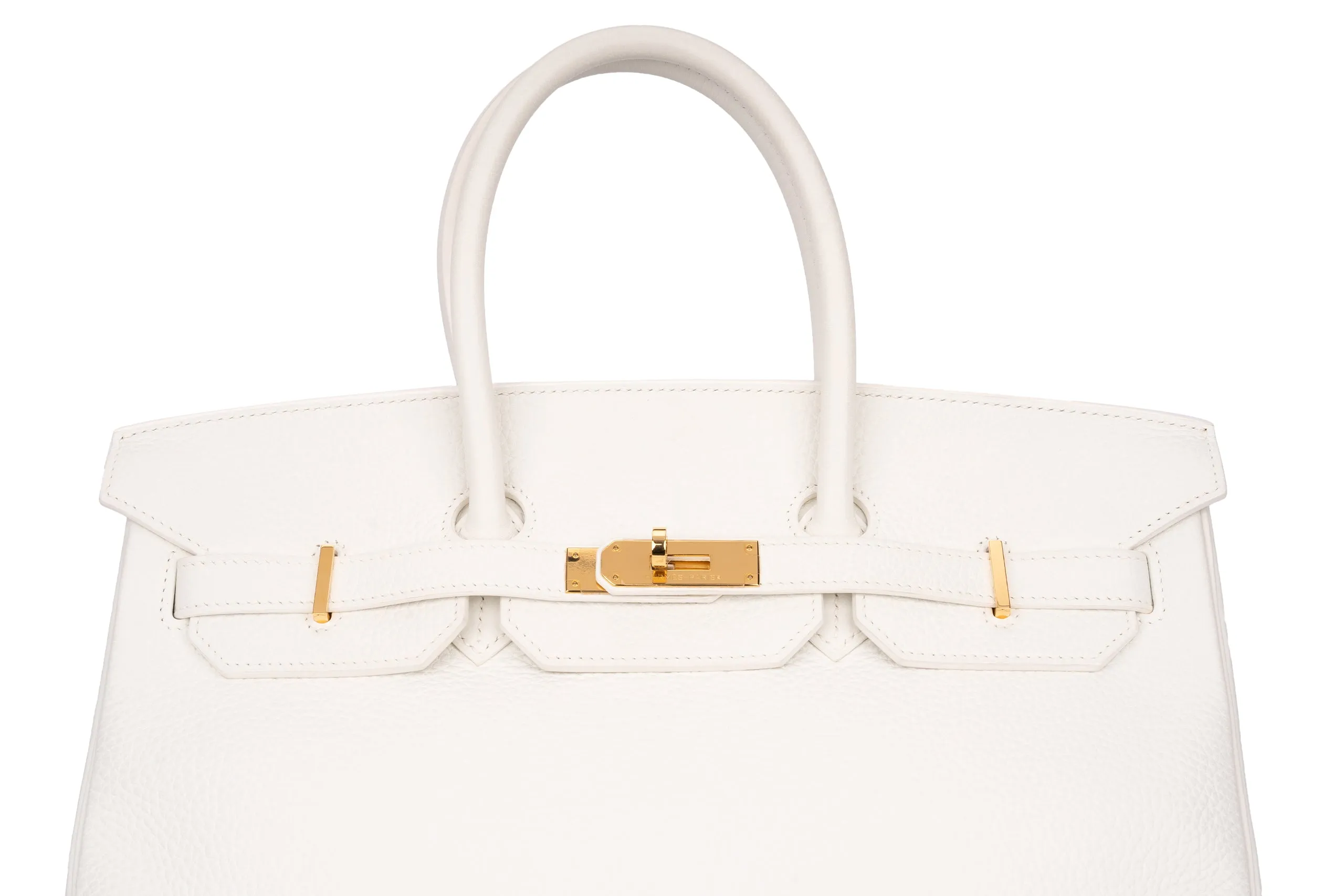 Hermès Birkin 35 Retourne Clemence White GHW