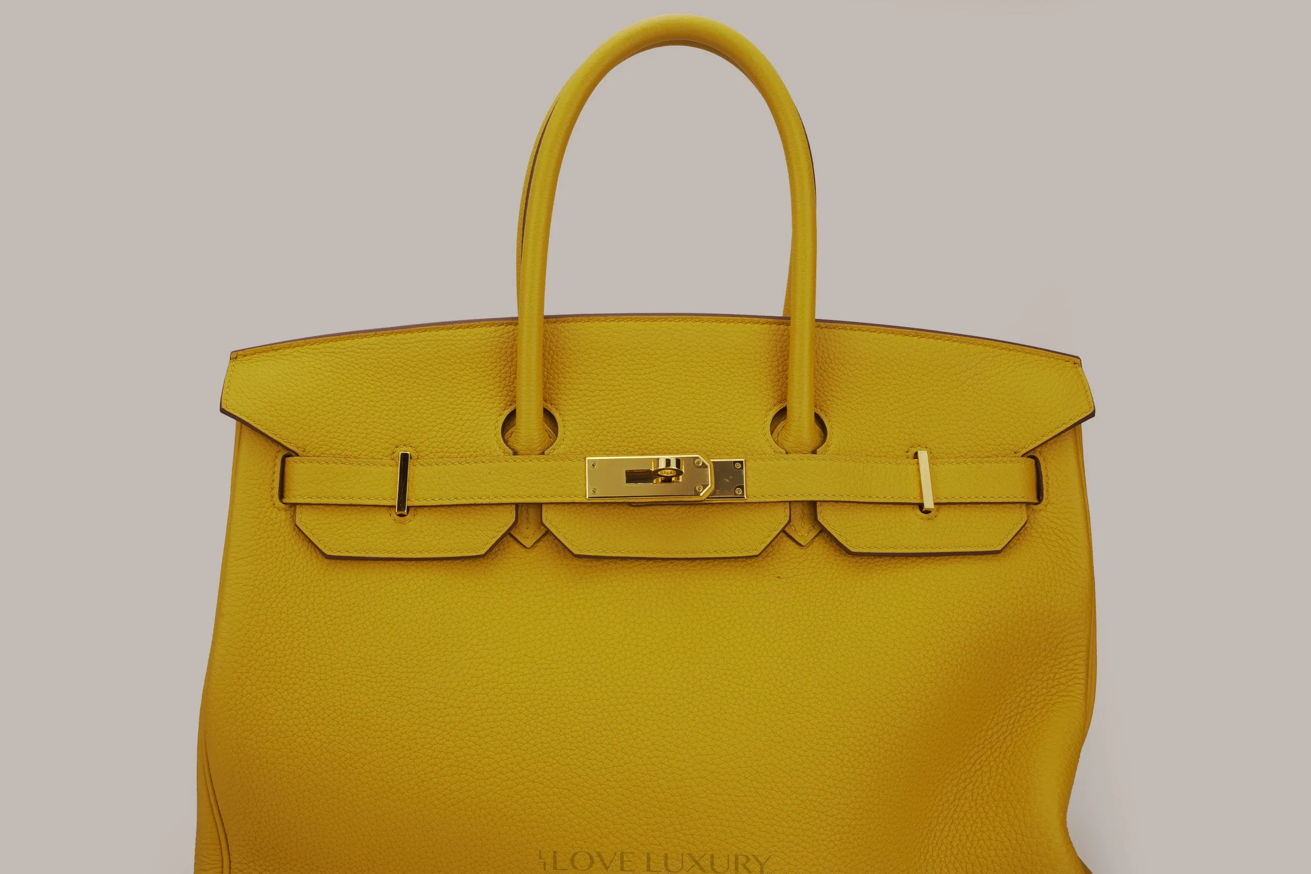 Hermès Birkin 35 Togo leather Jaune Ambre GHW 2018