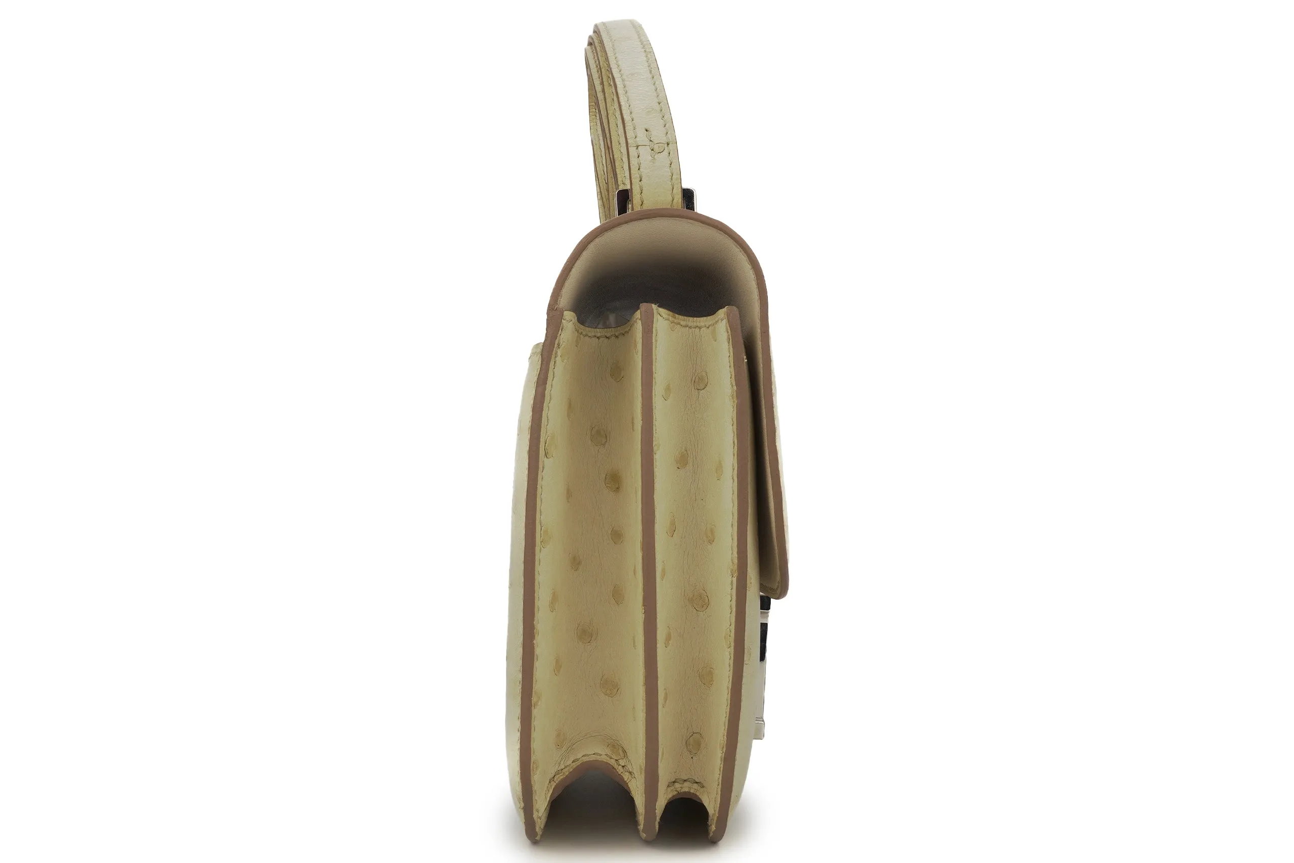Hermès Constance 18 Exotic Ostrich Beton PHW