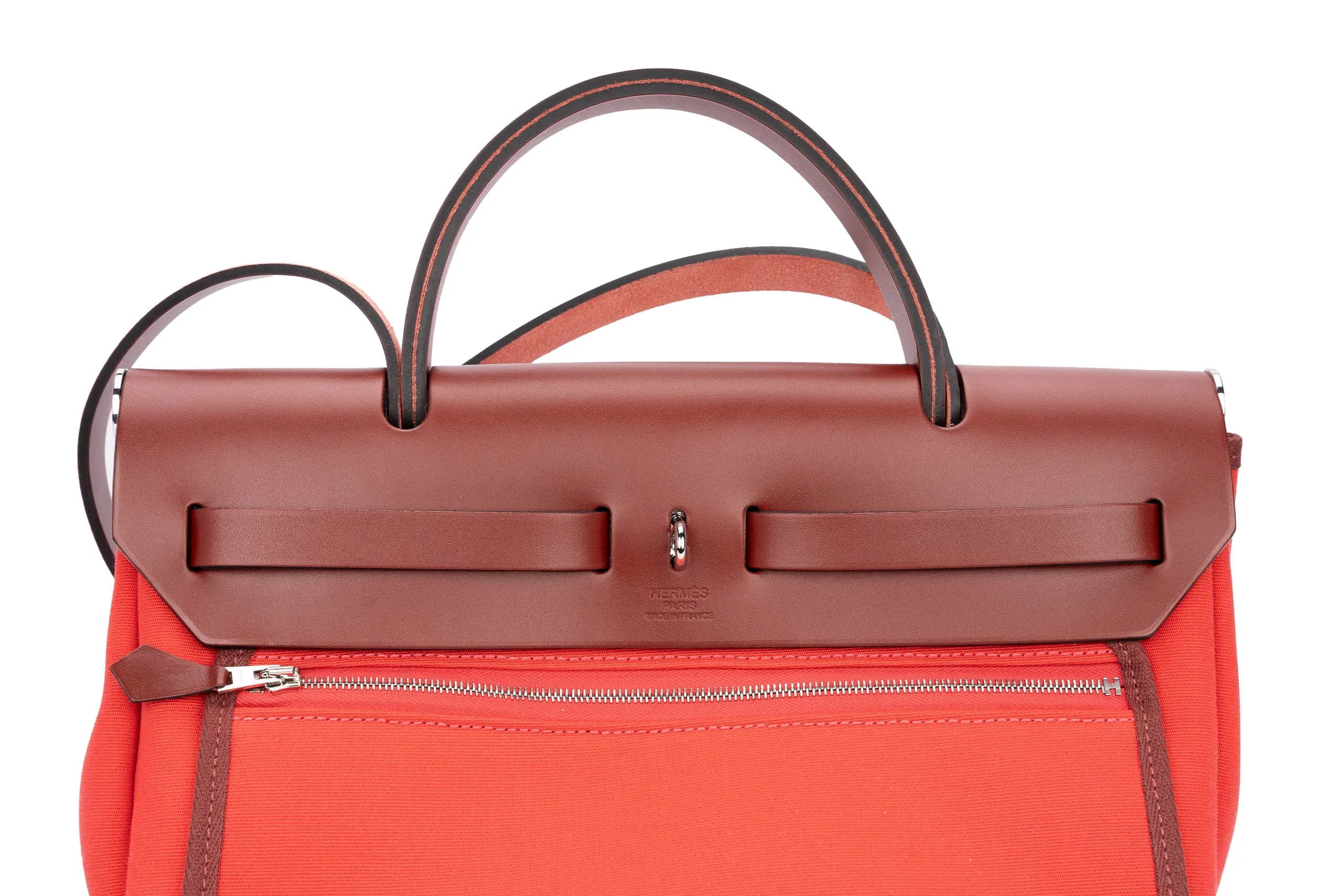 Hermès Herbag Zip 31 Vache Hunter Rouge H Boungainville PHW