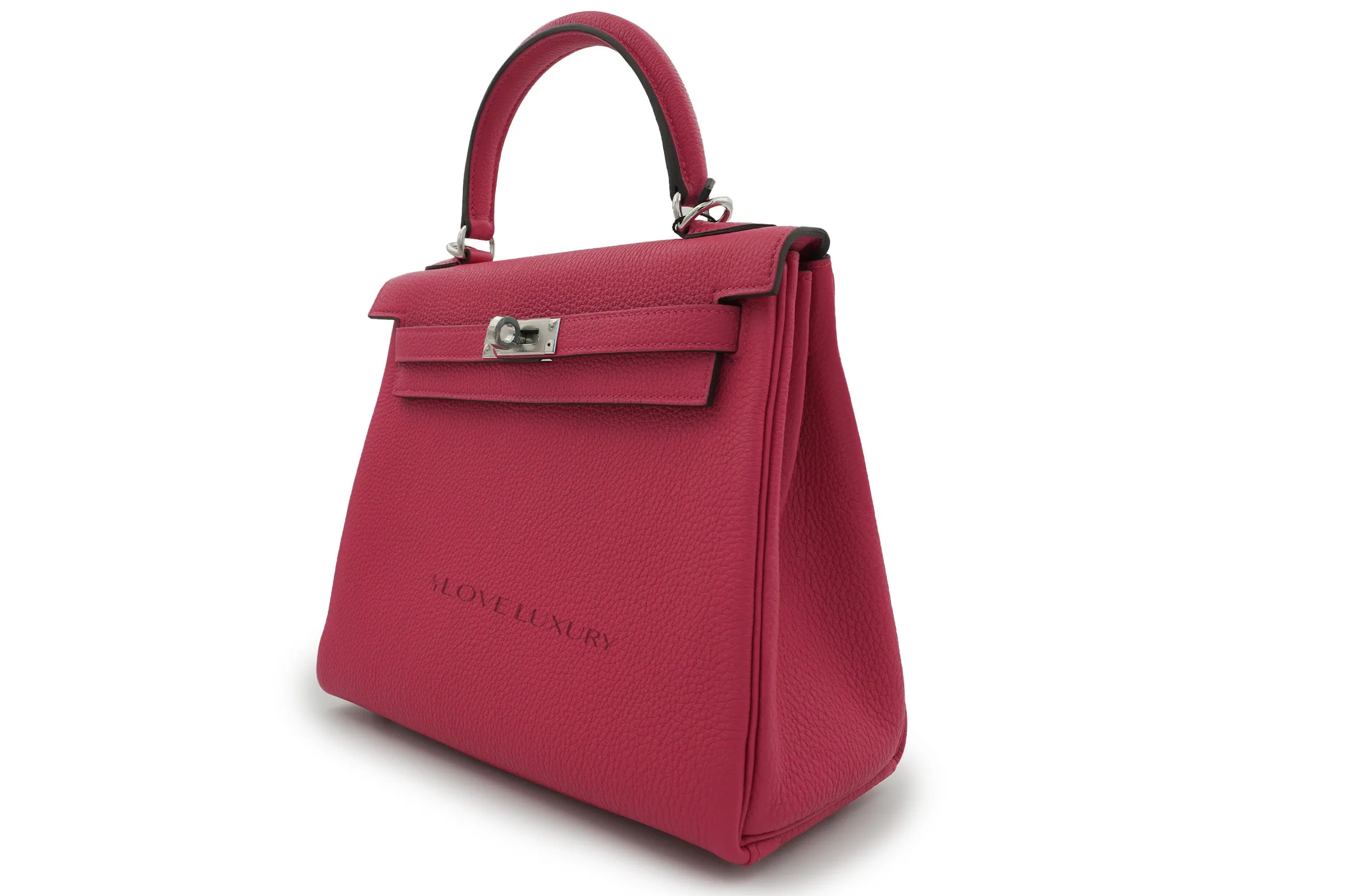 Hermès Kelly 25 Retourne Togo Rose Pop PHW