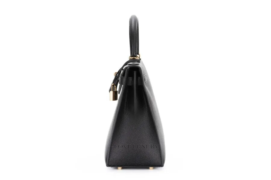 Hermès Kelly 28 Black Epsom Sellier Ghw