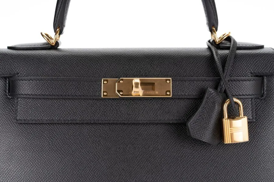 Hermès Kelly 28 Black Epsom Sellier Ghw