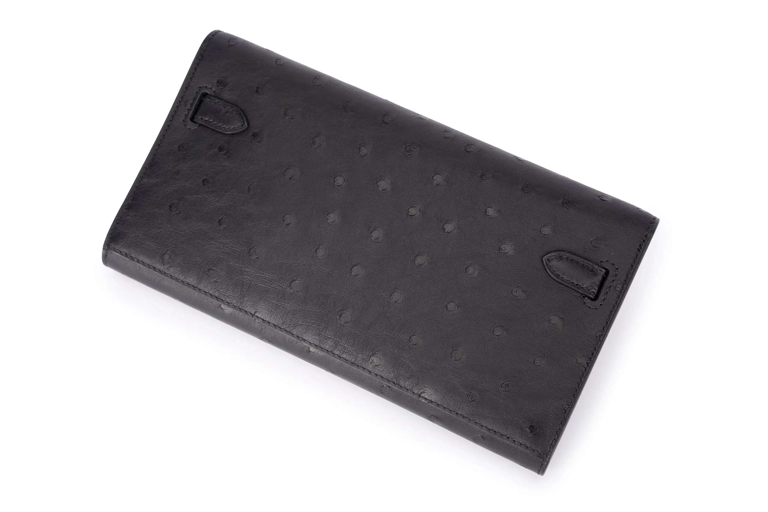 Hermès Kelly To Go Exotic Ostrich Black GHW