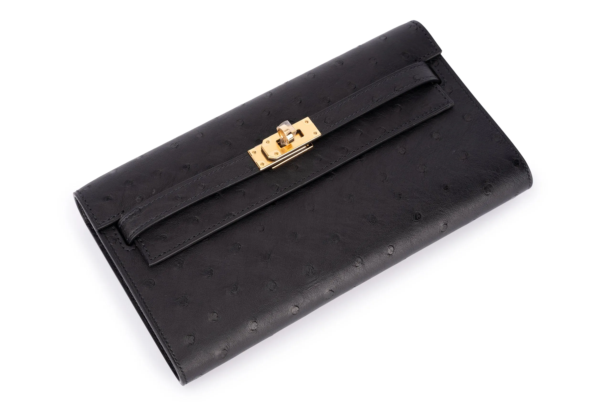 Hermès Kelly To Go Exotic Ostrich Black GHW