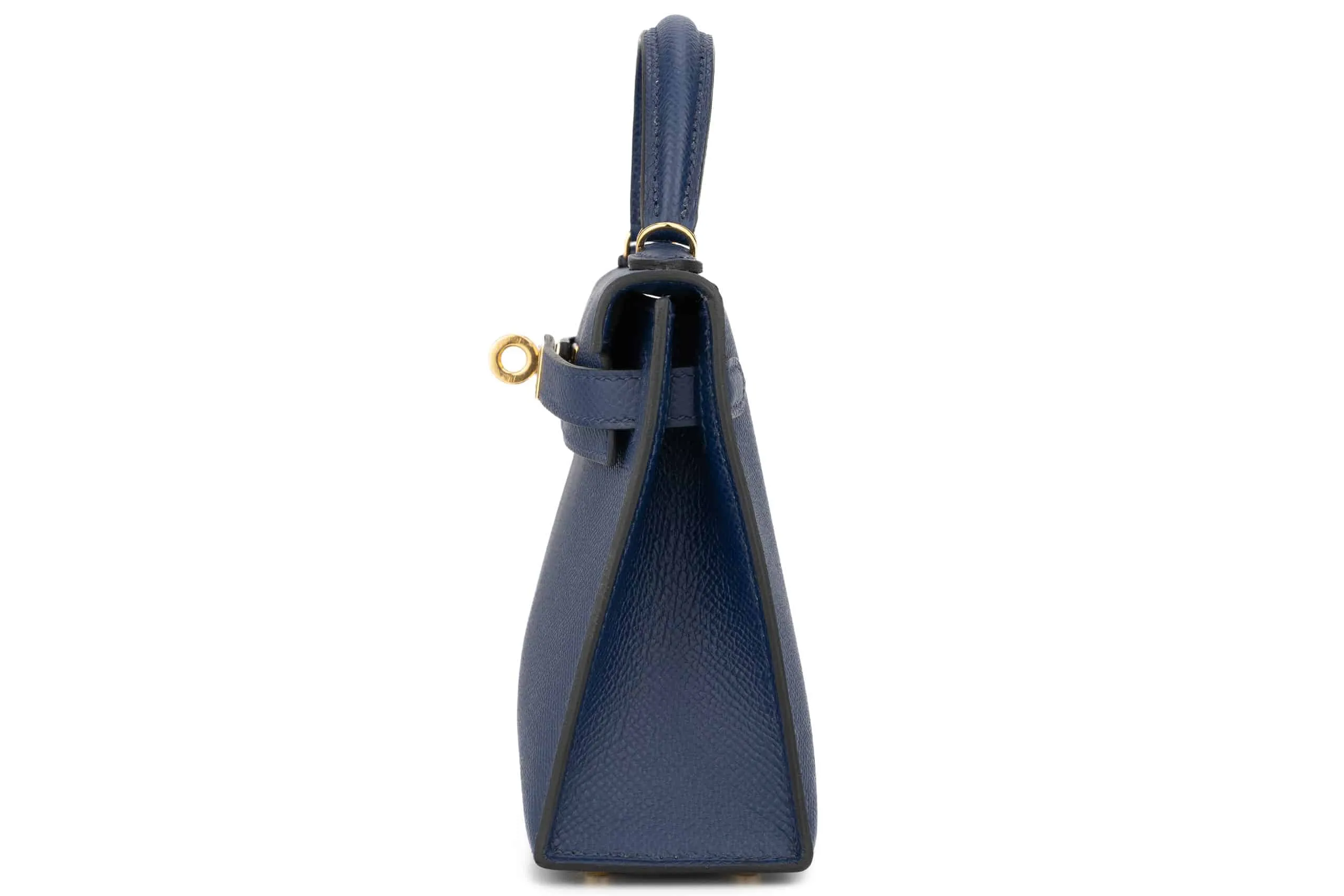 Hermès Mini Kelly Epsom Bleu Navy GHW