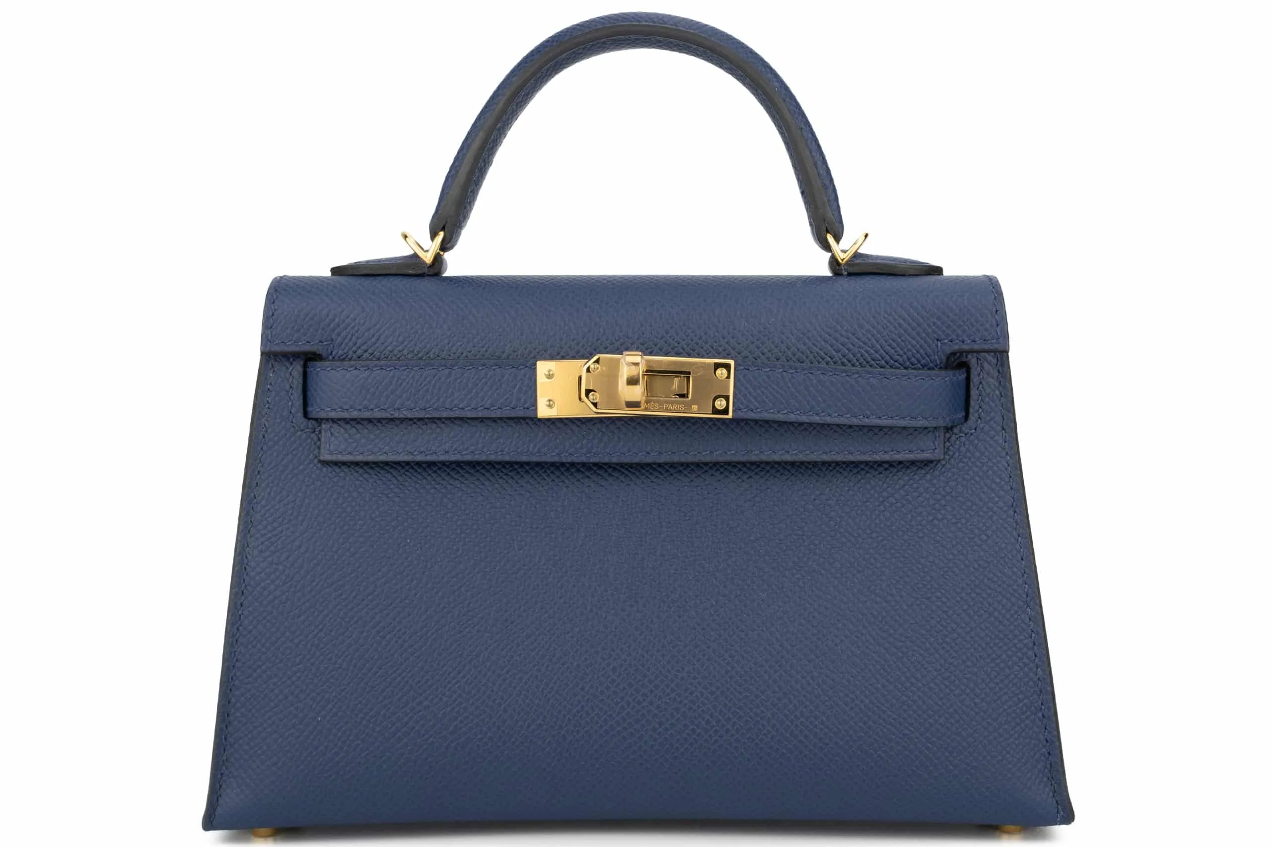 Hermès Mini Kelly Epsom Bleu Navy GHW