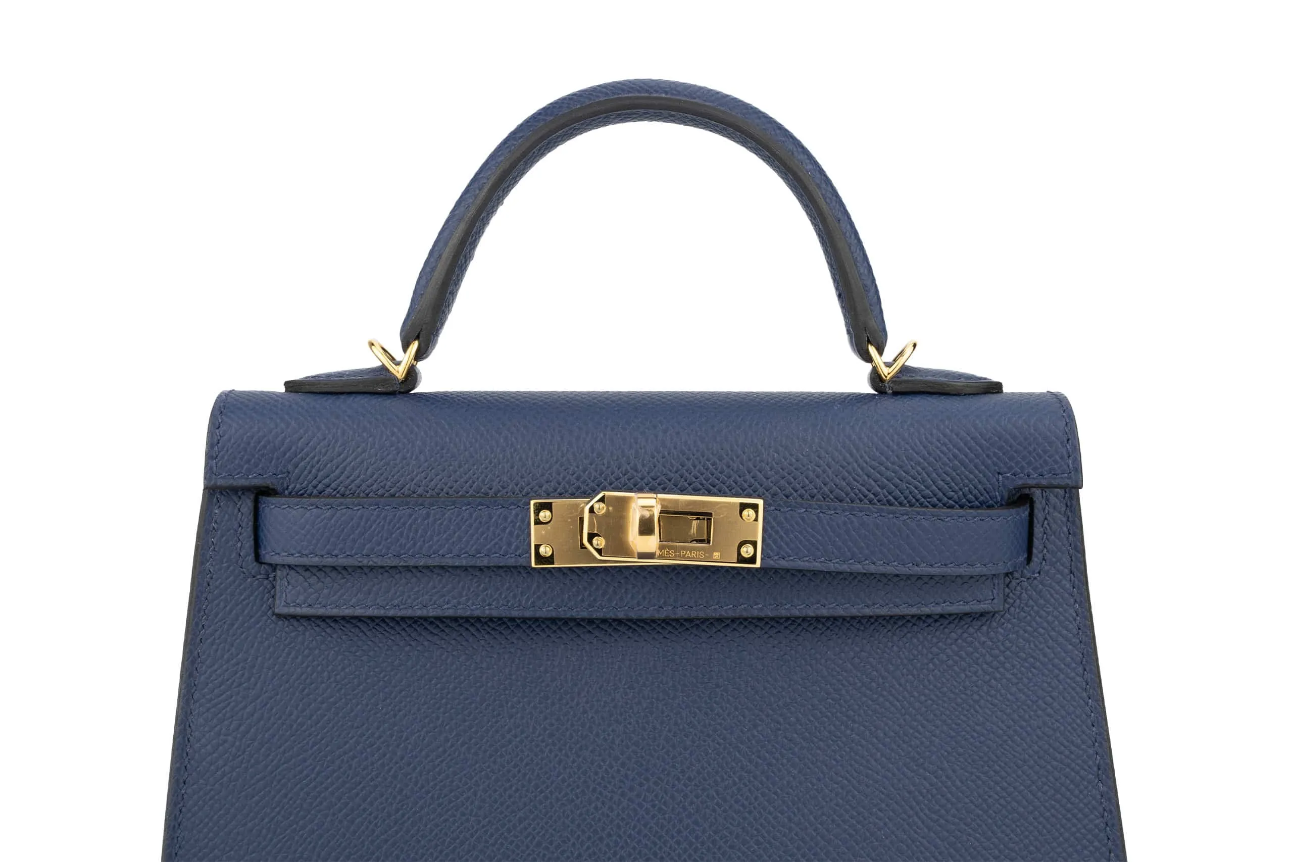 Hermès Mini Kelly Epsom Bleu Navy GHW
