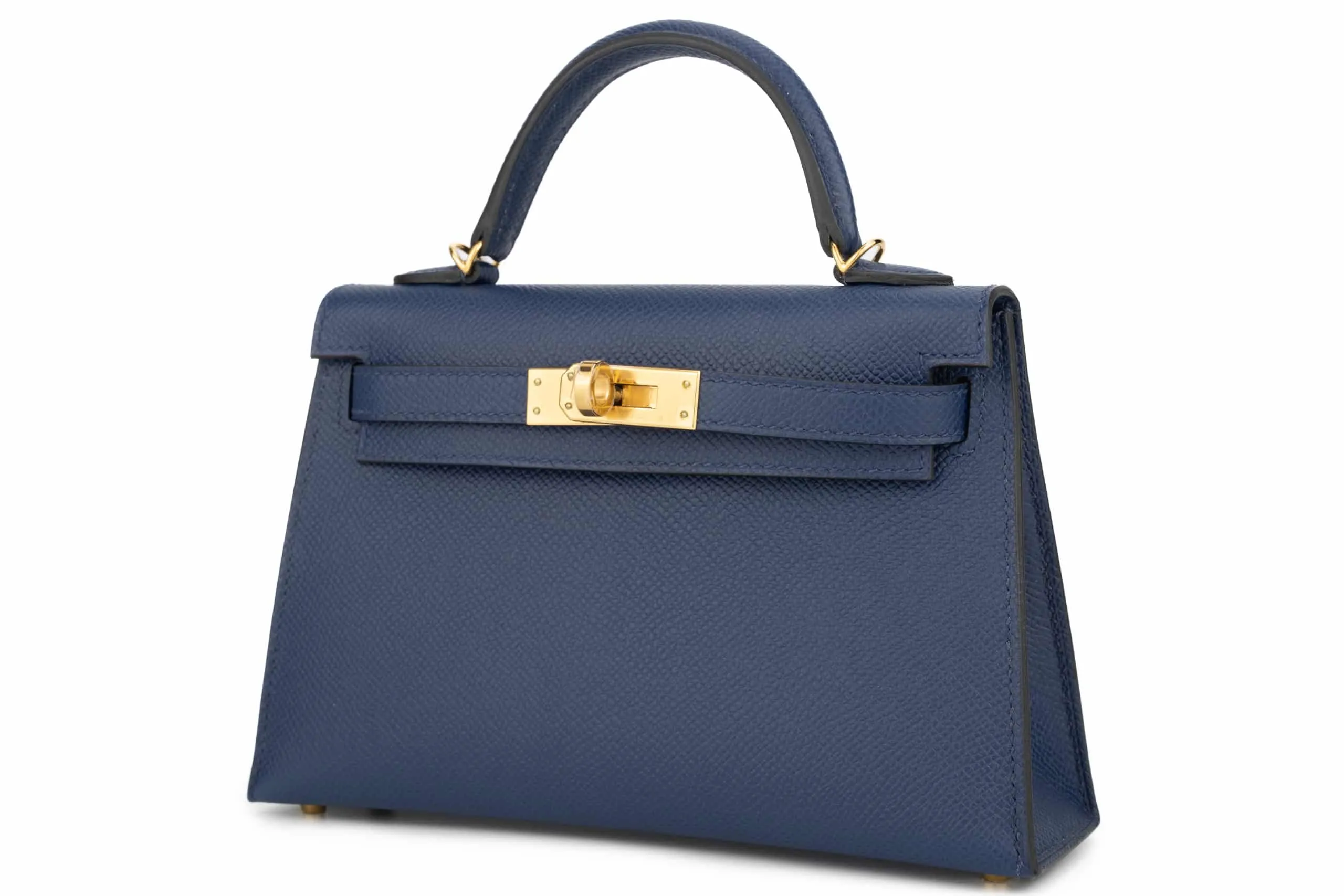 Hermès Mini Kelly Epsom Bleu Navy GHW