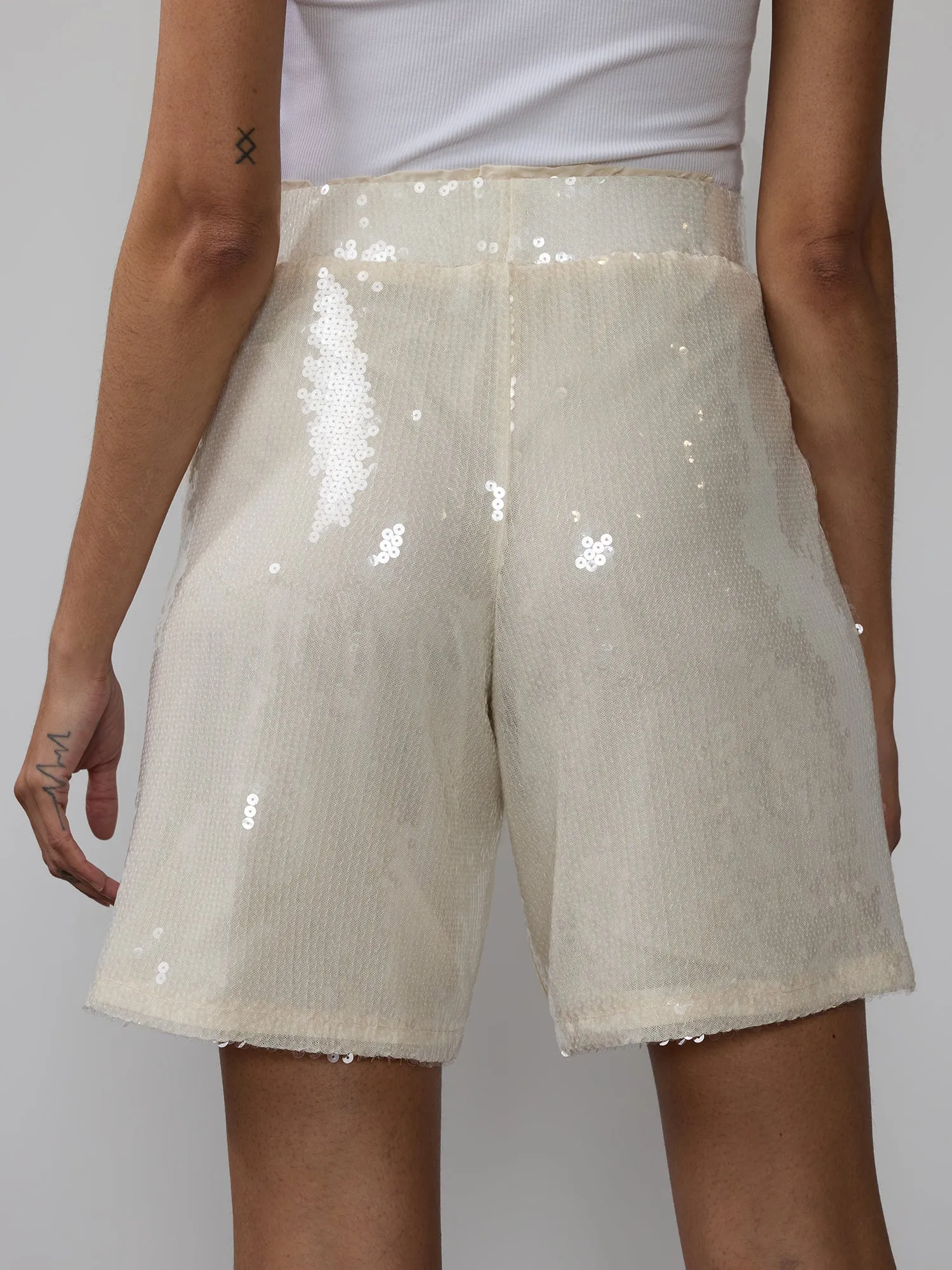 High Rise Sequin Shorts