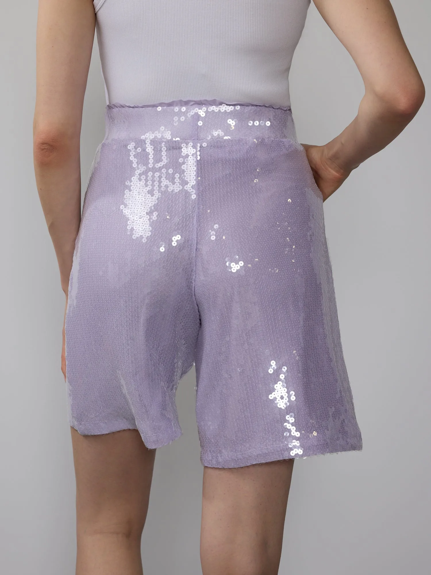 High Rise Sequin Shorts