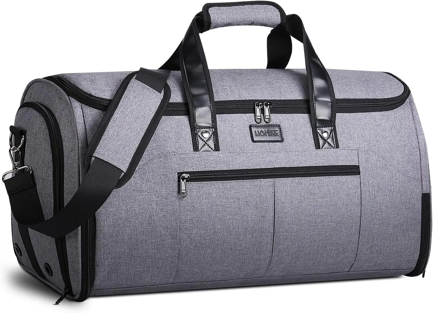 HOMIEE Convertible Garment Bags for Women, Carry on Travel Duffel Bag with Toiletry Bag, Waterproof Large Weekender Bag 2 in 1 Hanging Dress Suit Suitcase