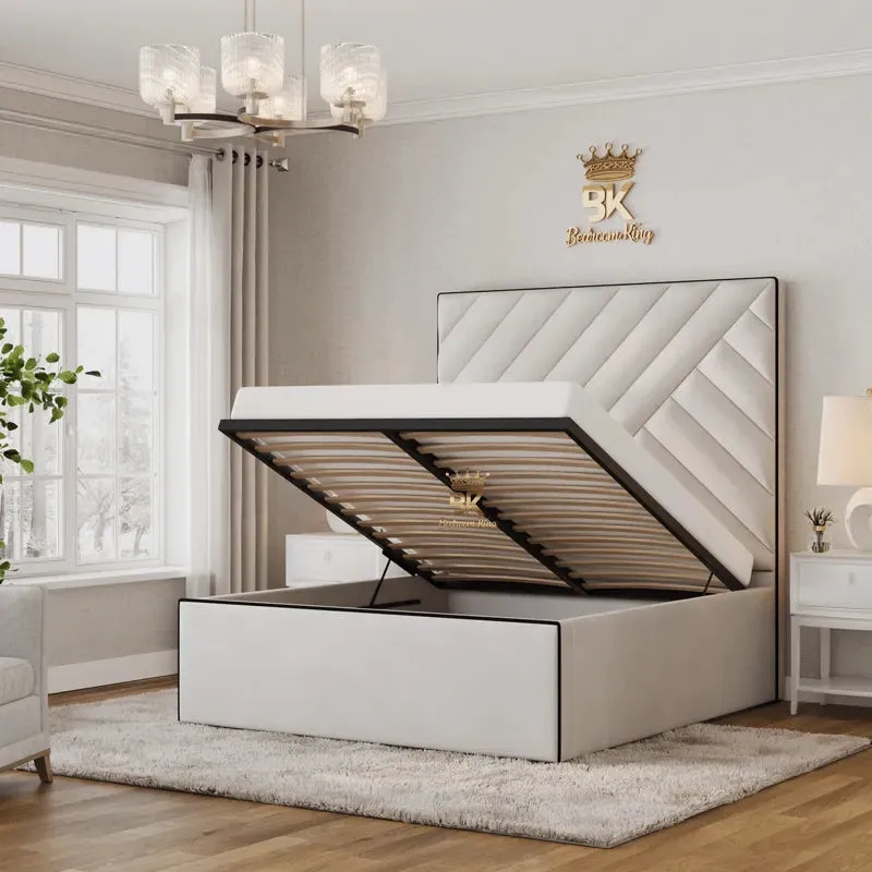 Isbah Piped Border Storage Bedframe