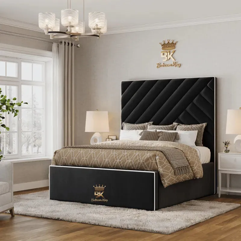 Isbah Piped Border Storage Bedframe