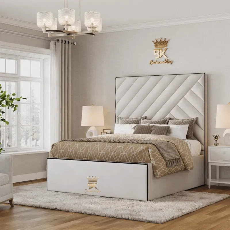 Isbah Piped Border Storage Bedframe