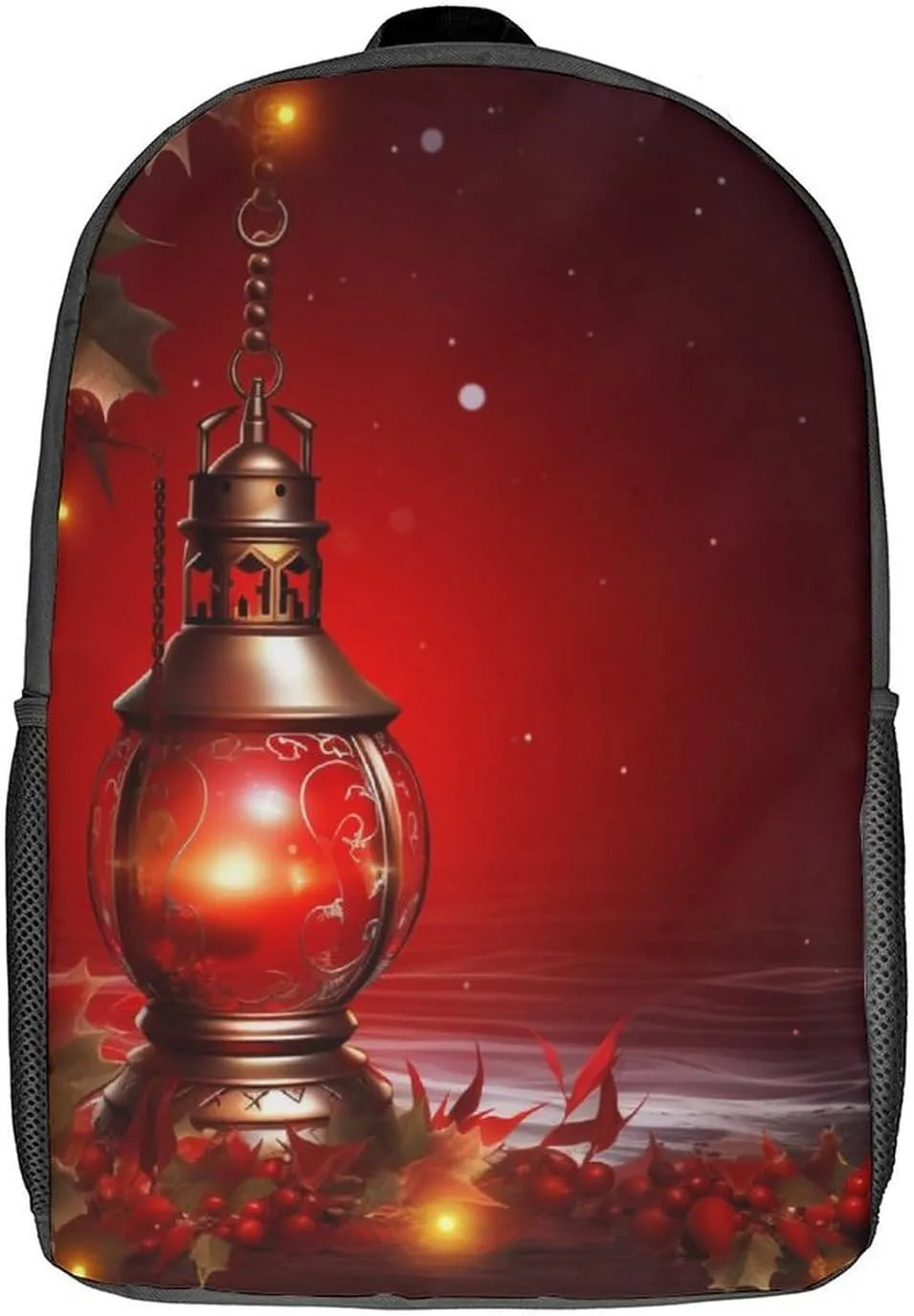 Laptop Backpack Casual Daypack Waterproof Christmas Red Lantern Computer Bag Business Work Bag for Travel