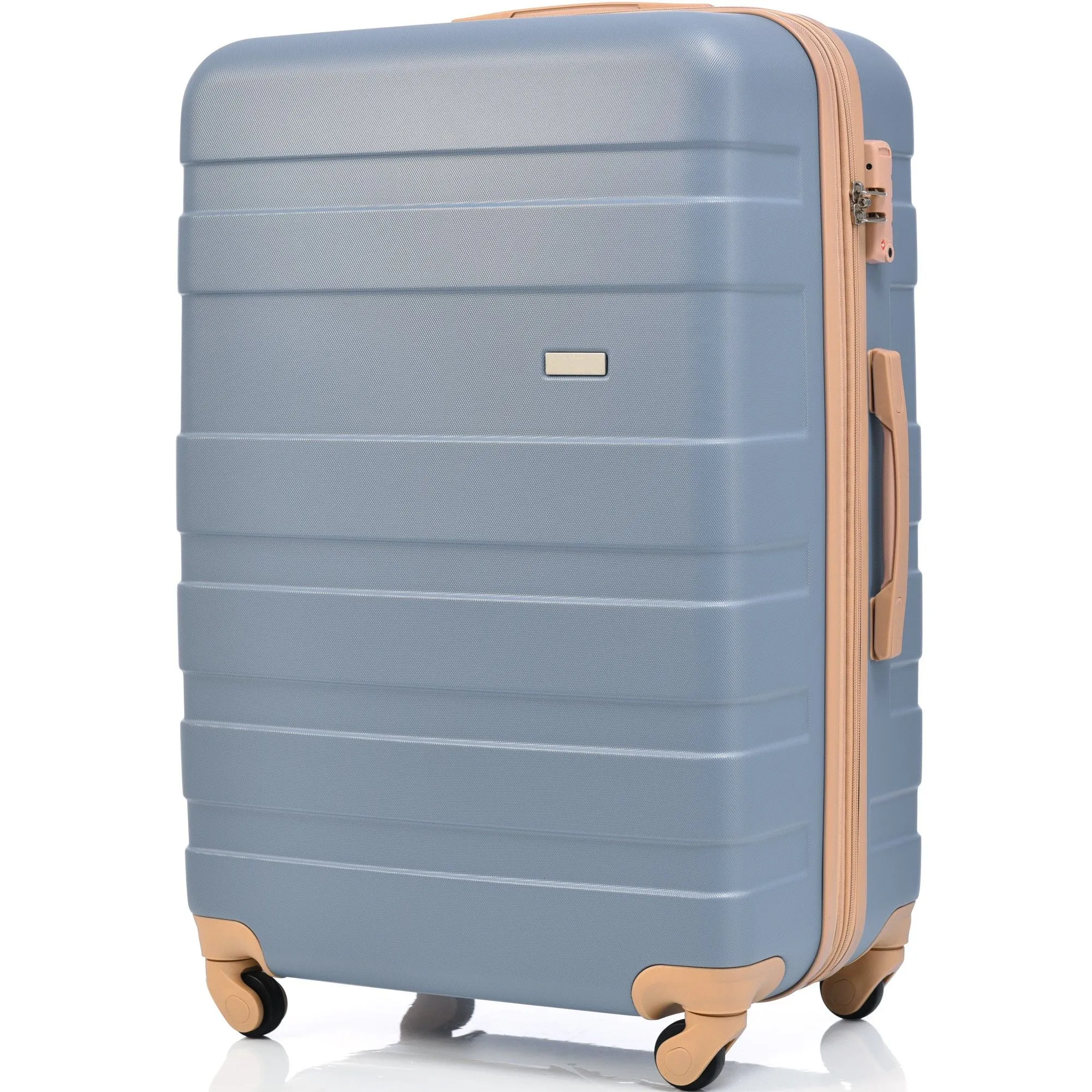 Luggage Sets New Model Expandable Abs Hardshell 3 Pieces Clearance Luggage Hardside Lightweight Durable Suitcase Sets Spinner Wheels Suitcase With Tsa Lock 20''24''28'' (Light Blue)