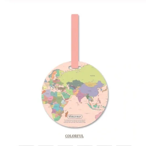 Luggage Tag Suitcase Identifier for Travel - World Map