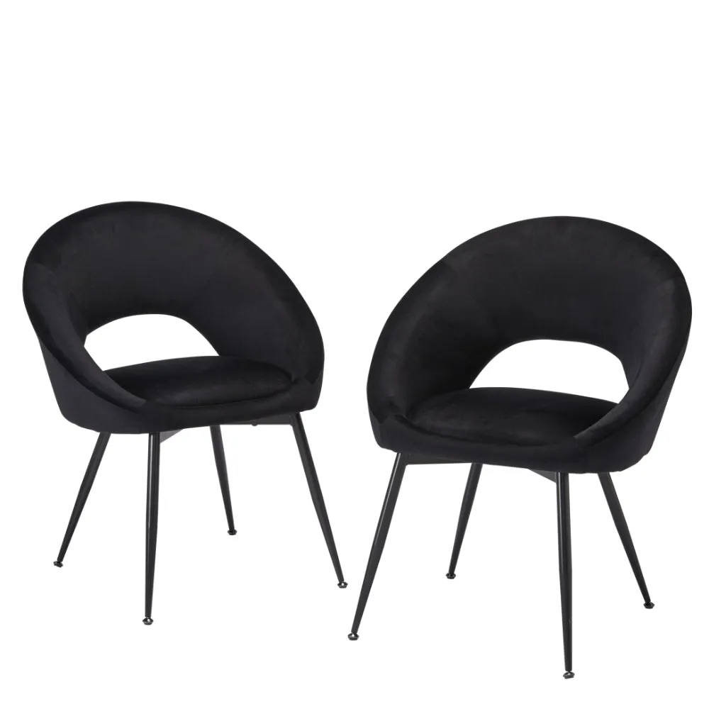 Lulu Dining Chairs - Black - Set of 2