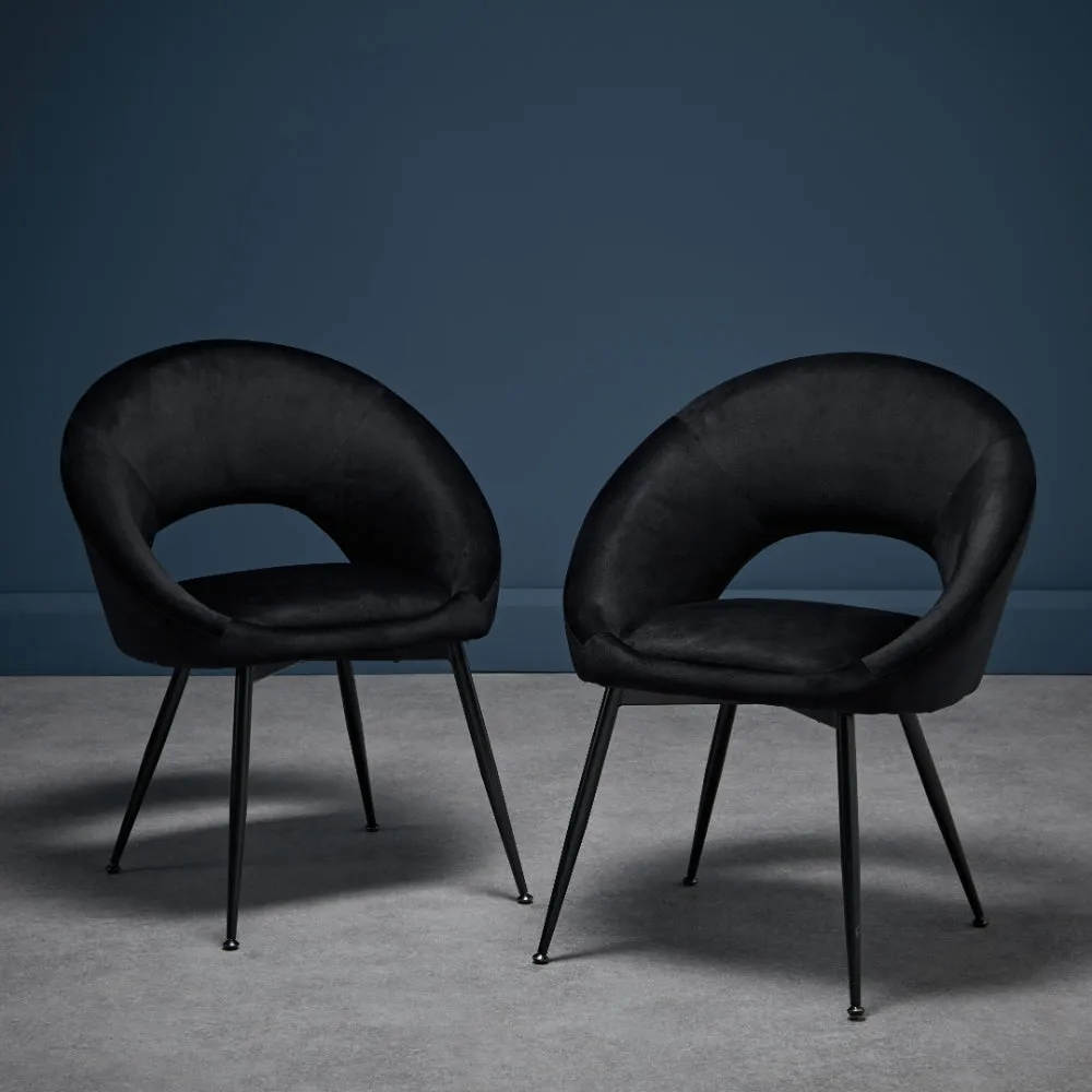Lulu Dining Chairs - Black - Set of 2