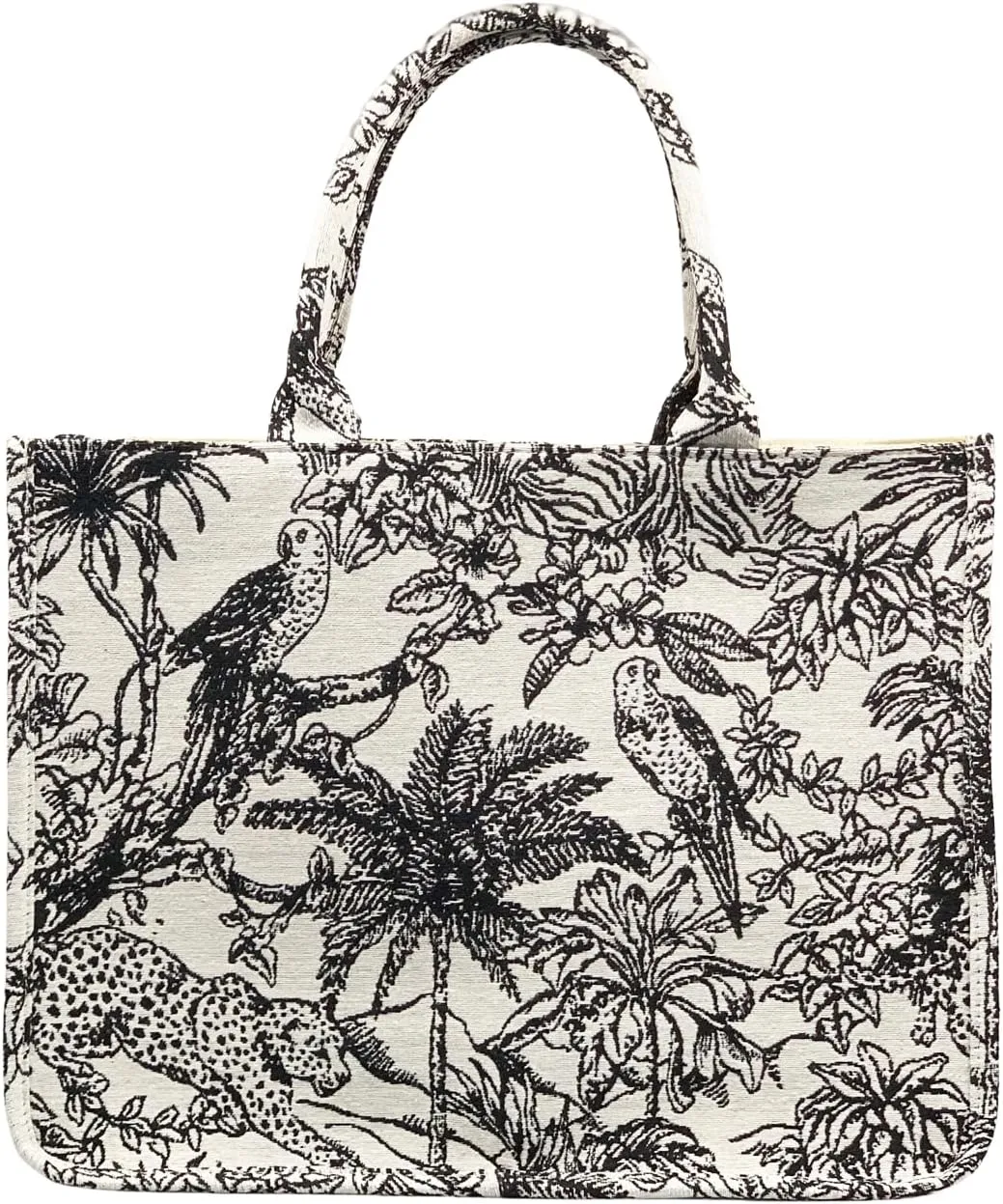 Luxury Large Tote Bag Retro Embroidery Jacquard Handbag Cotton Linen Bags for Women