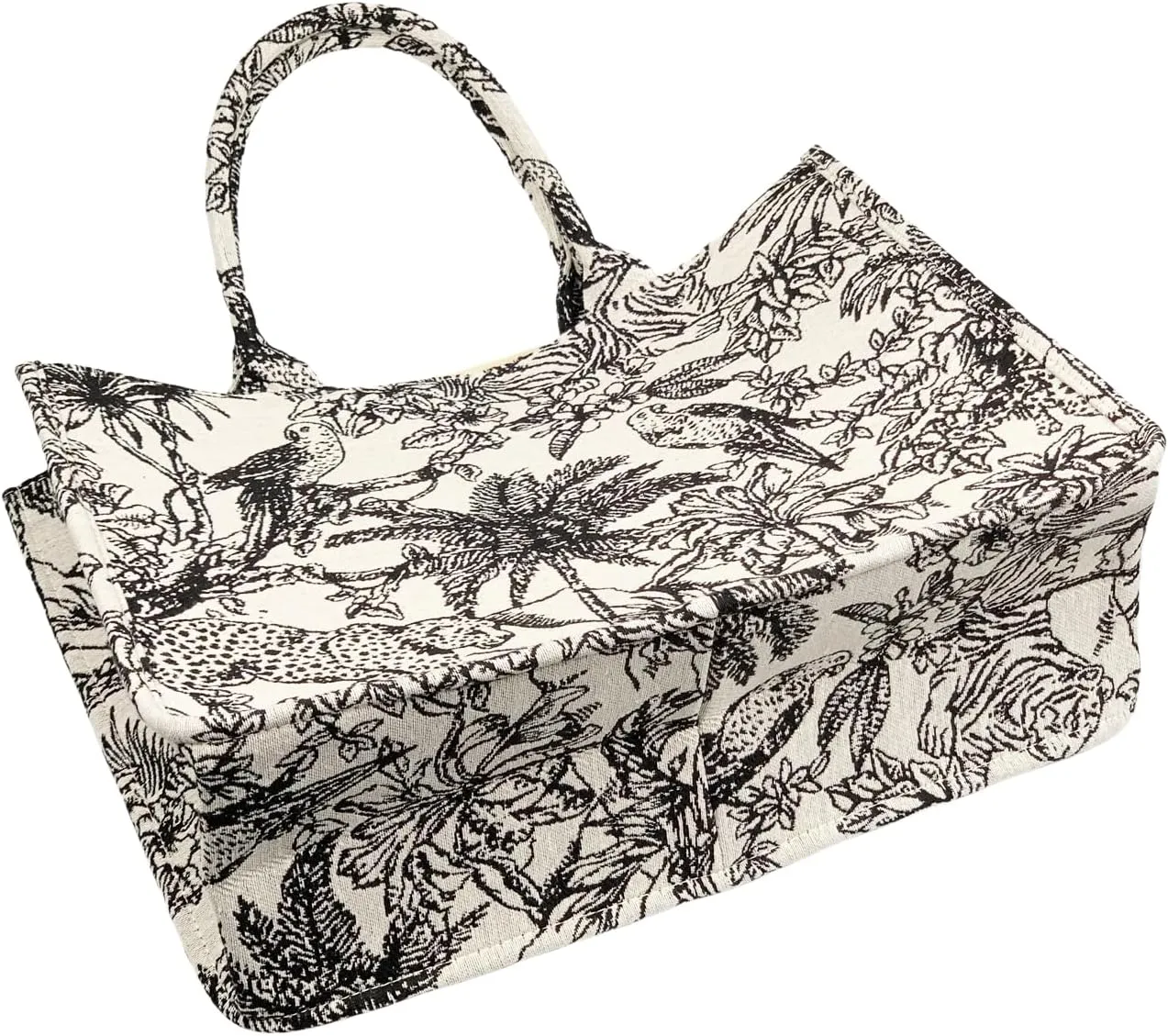 Luxury Large Tote Bag Retro Embroidery Jacquard Handbag Cotton Linen Bags for Women
