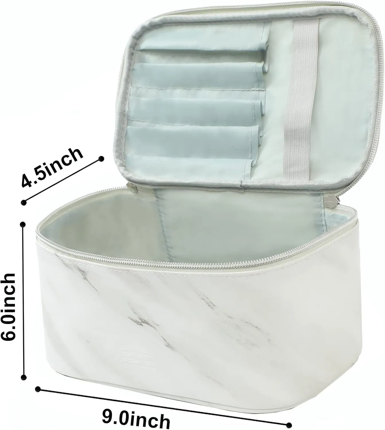 Meiyuuo Makeup Bag Cosmetic Bags for Women Ladies Zipper Pouch Makeup Organizer PU Leather Waterproof