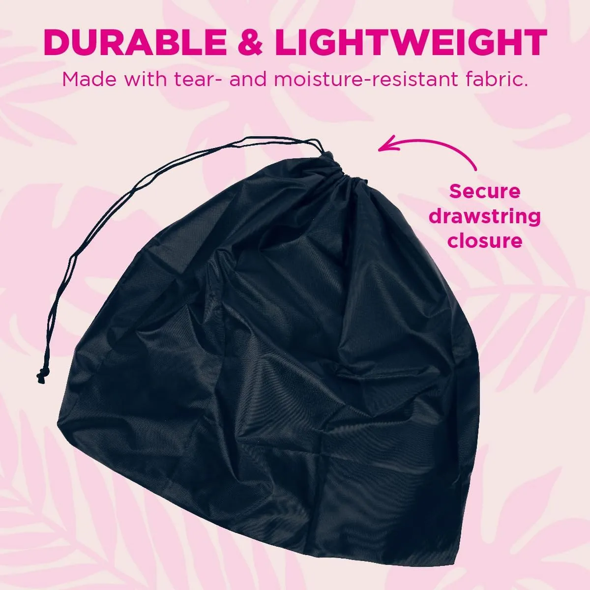 Miamica Foldable Travel Laundry Bag, Navy Blue & Gold  Measures 21 x 22 When Fully Opened  Foldable Laundry Bag with Drawstring Closure  Durable, Lightweight Travel Accessories