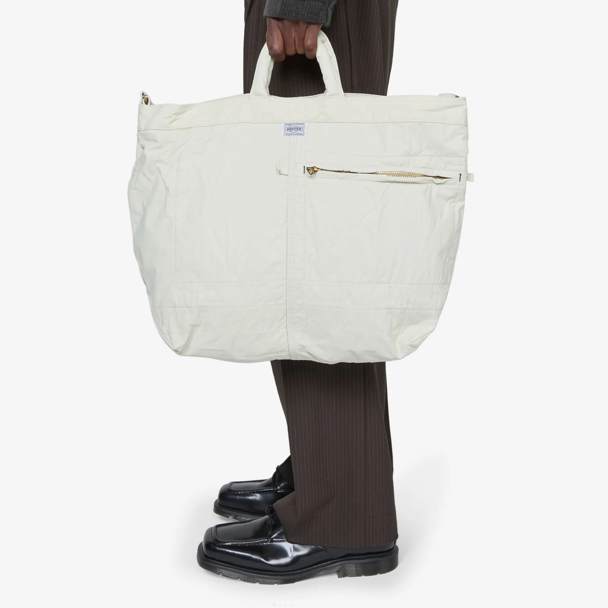 Mile 2-Way Tote Bag White (L)