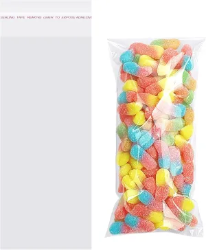 Morepack Self Sealing Cellophane Bags Self Adhesive,3x7 Inches Clear Resealable Cellophane Bags 200 Pieces