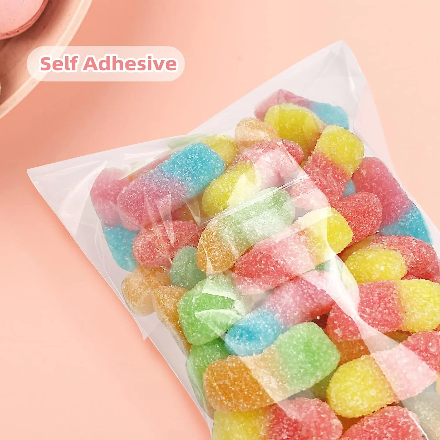 Morepack Self Sealing Cellophane Bags Self Adhesive,3x7 Inches Clear Resealable Cellophane Bags 200 Pieces