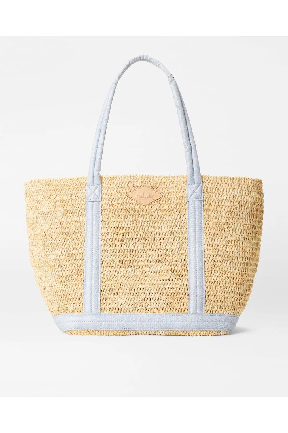 MZ Wallace Medium Raffia Tote 1568N2065 | Raffia/Chambray