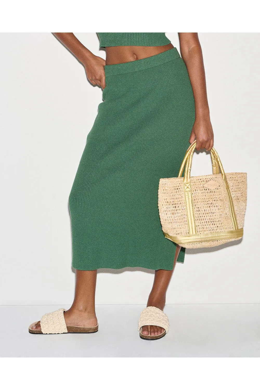MZ Wallace Small Raffia Tote 1471N2029 | Sequin Raffia/Light Gold Pearl Metallic