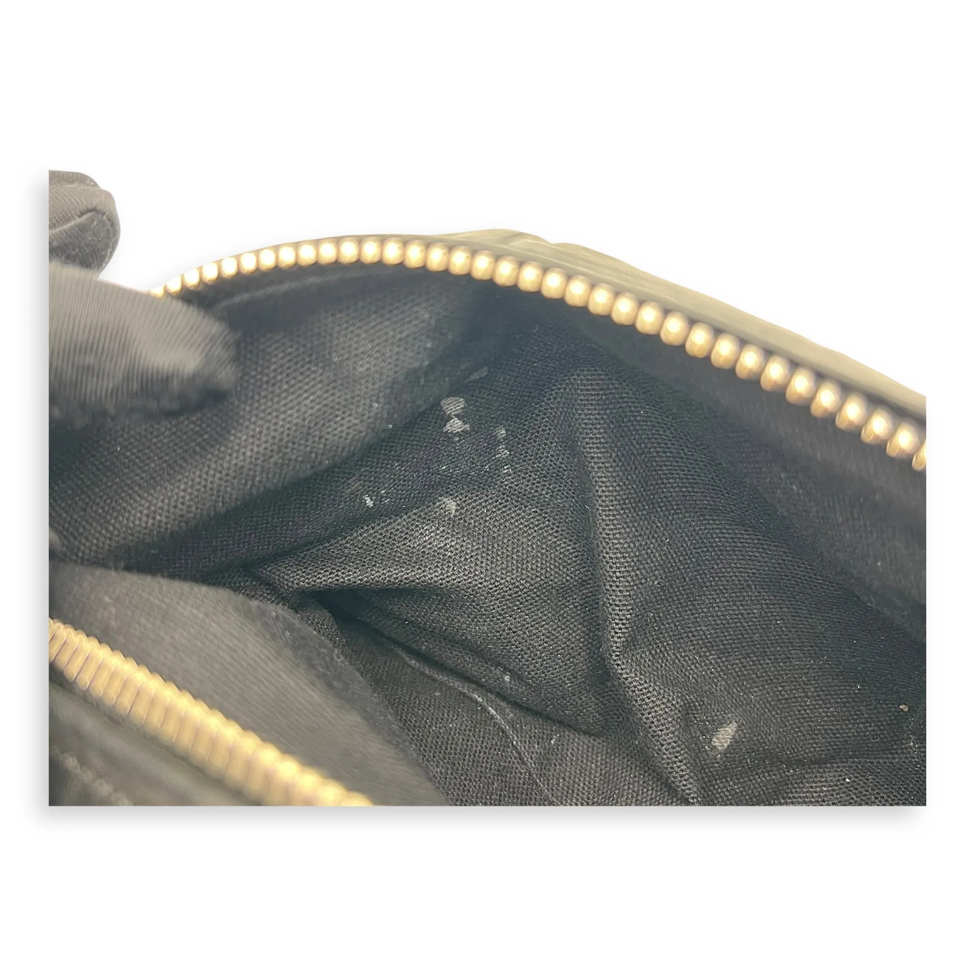 Pandora Black Top Handle Bag in Distressed Leather, Silver hardware