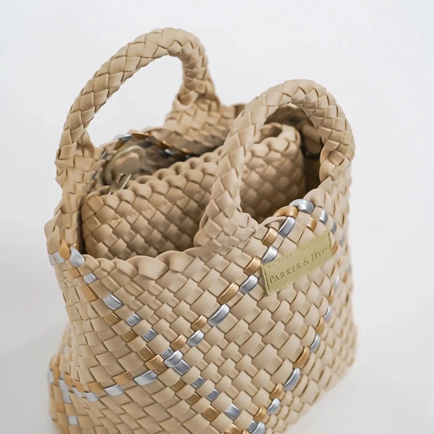 PARKER AND HYDE - MINI WOVEN TOTE BAG