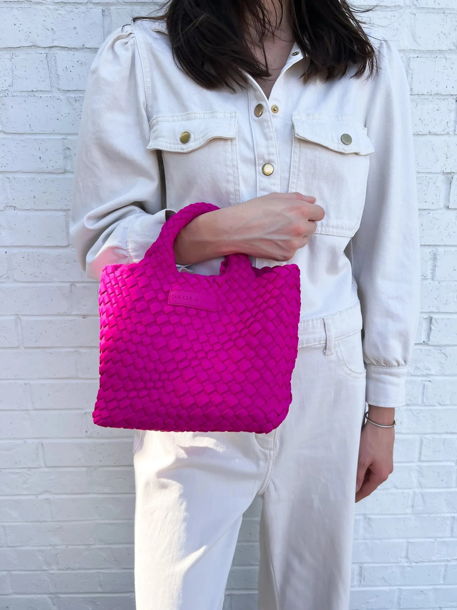 PARKER AND HYDE - MINI WOVEN TOTE BAG