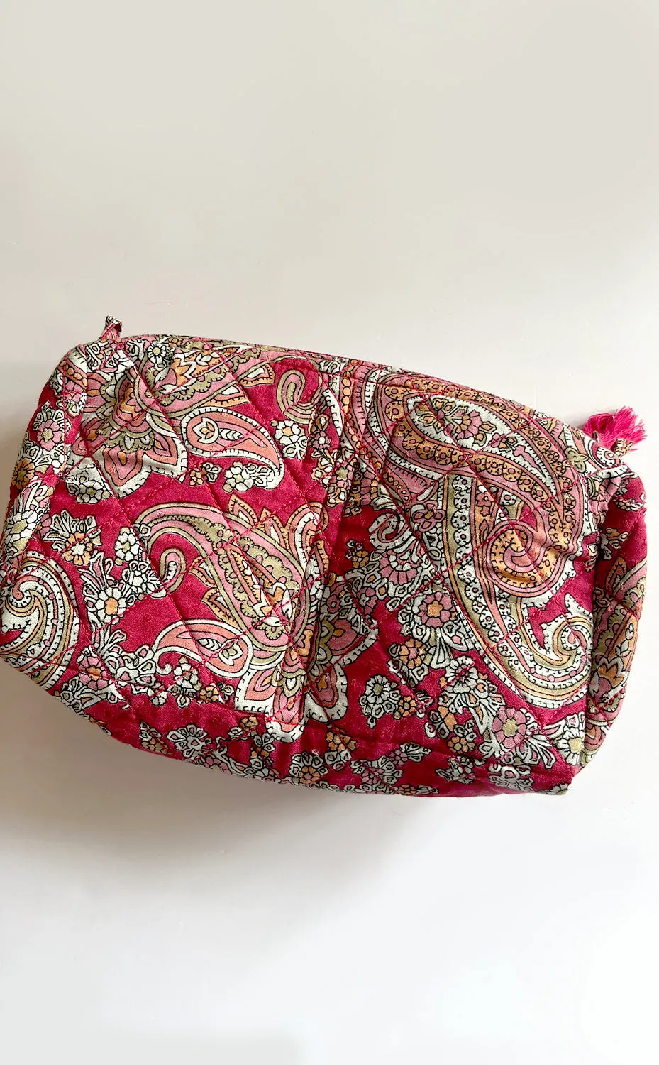 Pink Paisley Pouch - Set of 3