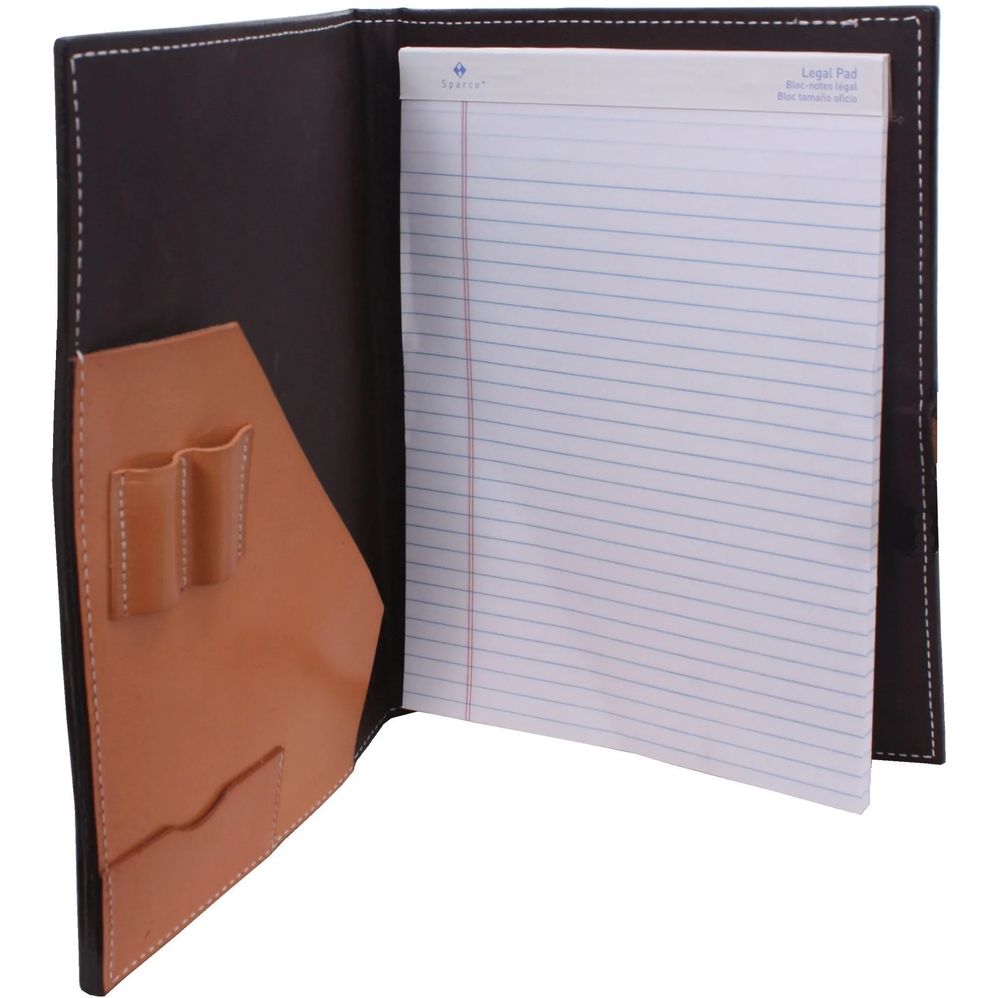 PORT34 - Brown Vintage Feather Tooled Portfolio
