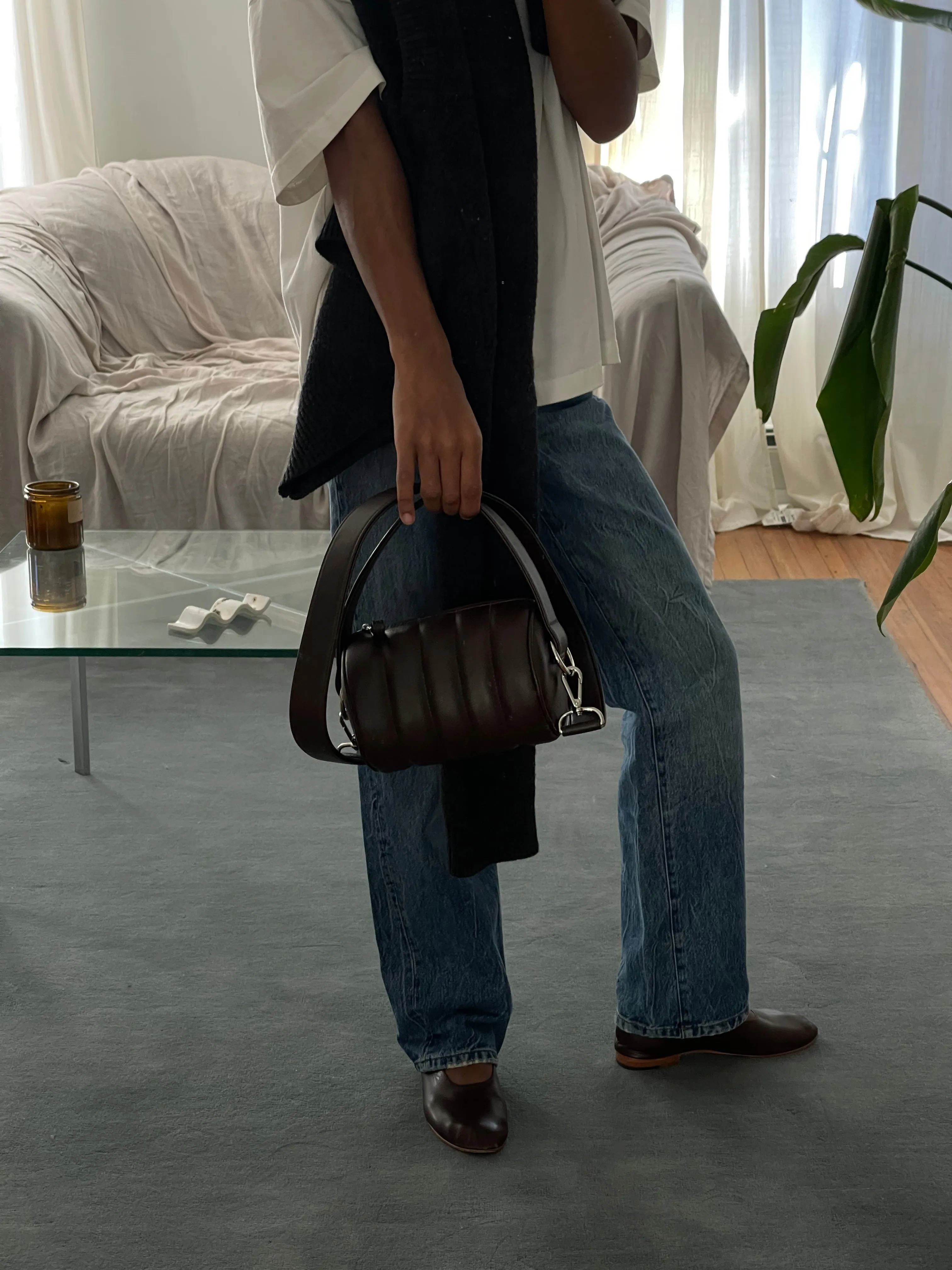 Quilted Mini Duffle Bag • Grizzly