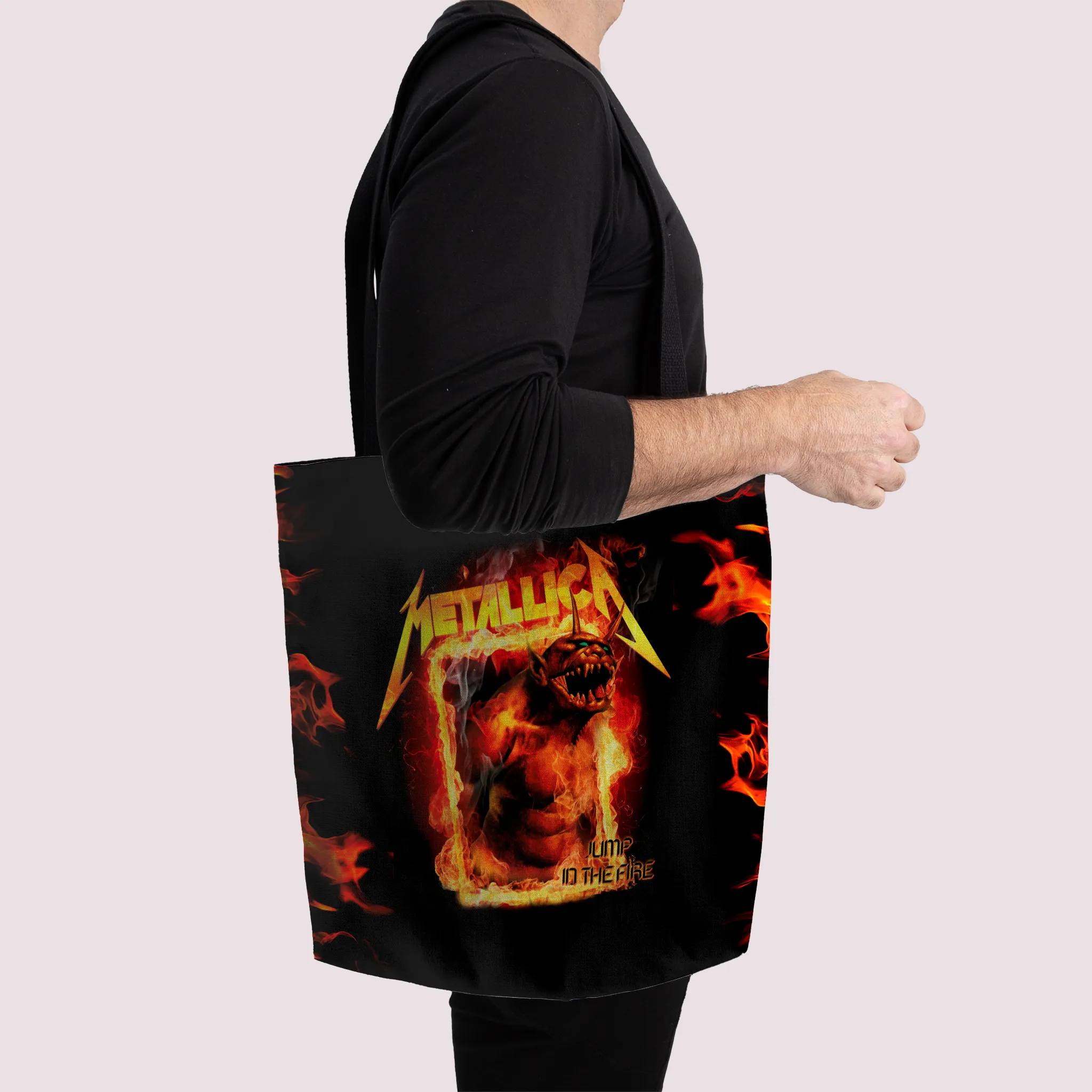 Rocksax Metallica Preium Tote Bag - Fire