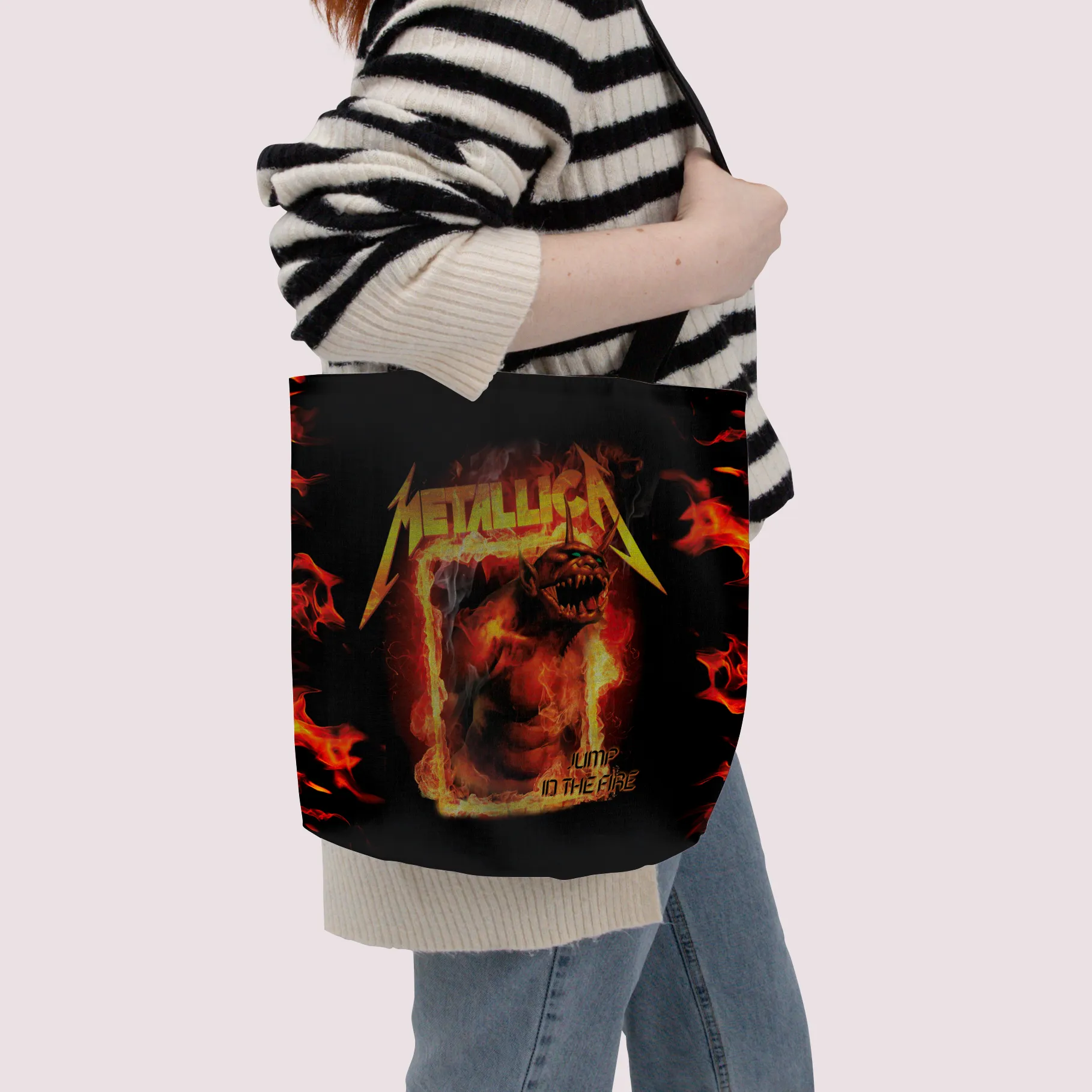 Rocksax Metallica Preium Tote Bag - Fire