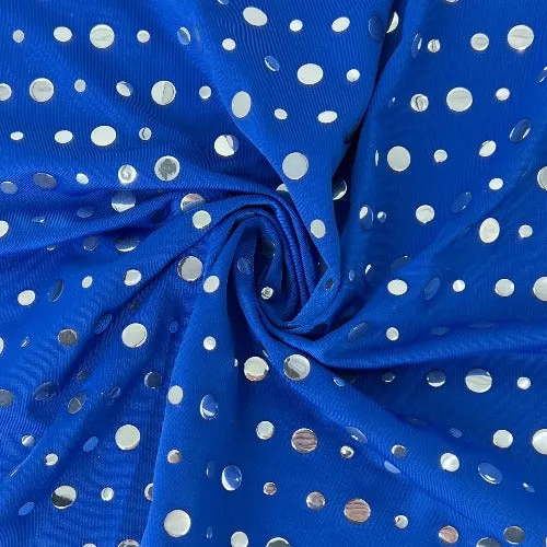 Royal | Dot Sequin Polyester Jersey
