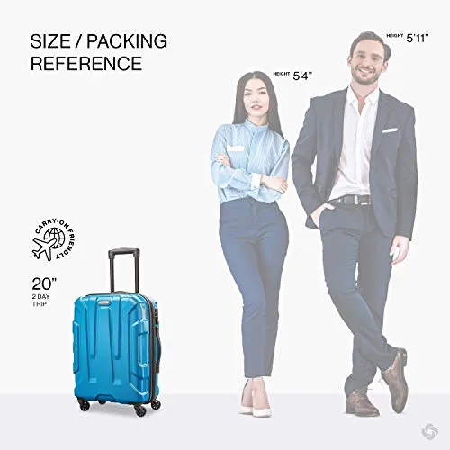 Samsonite Centric Hardside Expandable Luggage with Spinner Wheels, Caribbean Blue, 3-Piece Set